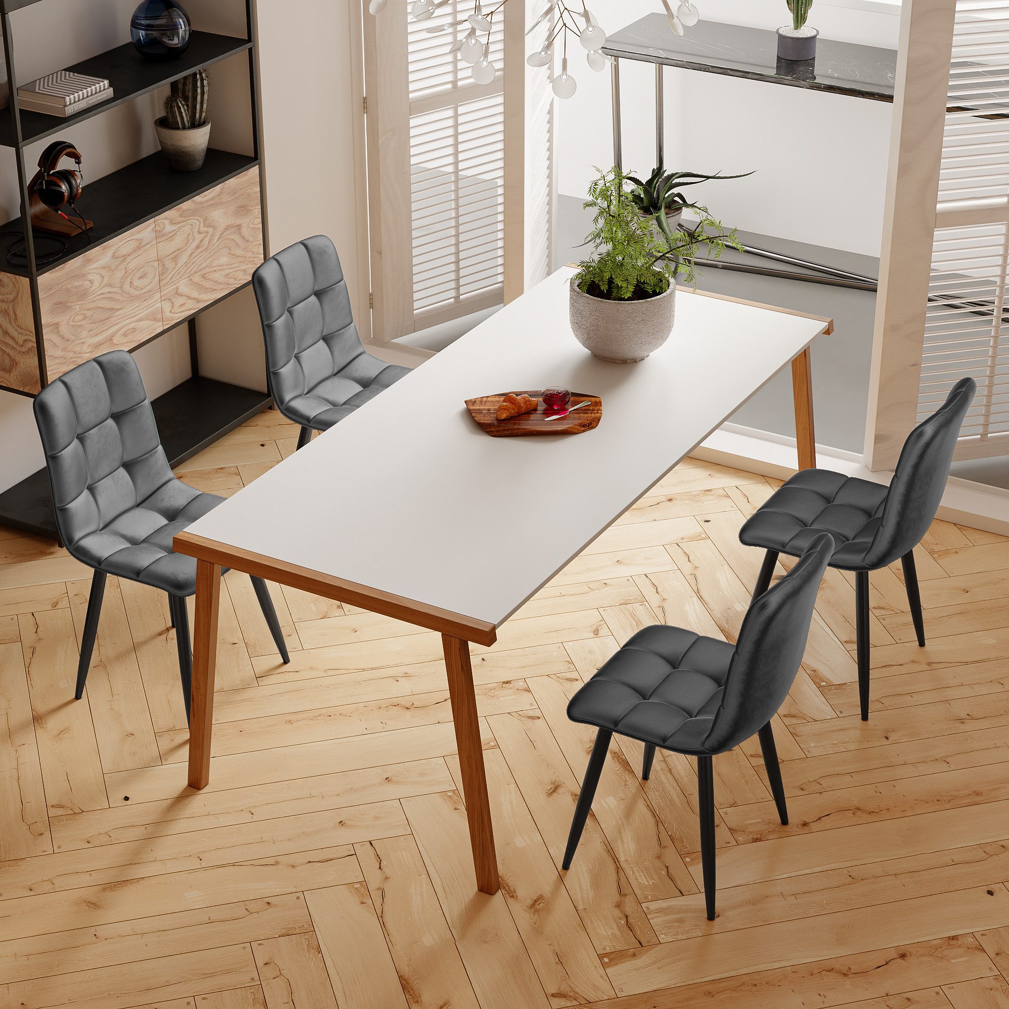 FUROKOY Polsterstuhl (4 St), Esszimmerstühle 4er günstig online kaufen