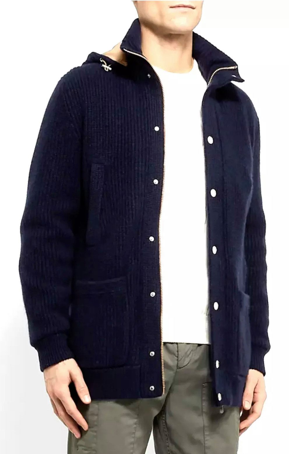 BRUNELLO CUCINELLI Parka Gepolsterter Kaschmir Kapuzenstrickjacke Jacke mit Kapuze 4XL Vollständig gepolstert und gefüttert für optimale Isolierung Wärme