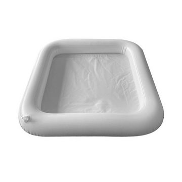 AUKUU Badeinsel 60 60 cm quadratische aufblasbare Eisbar PVC Wasser, Eiswürfelform Party Getränketablett Eiskübel Eisbar