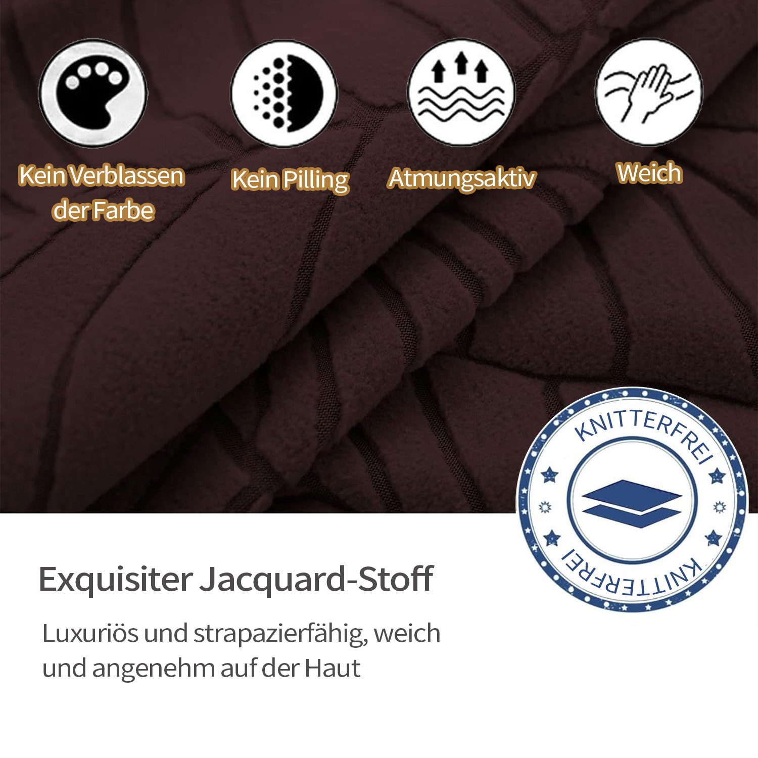Refttenw Stuhlhusse Esstisch Elastizität Blattdruck Abnehmbar günstig online kaufen