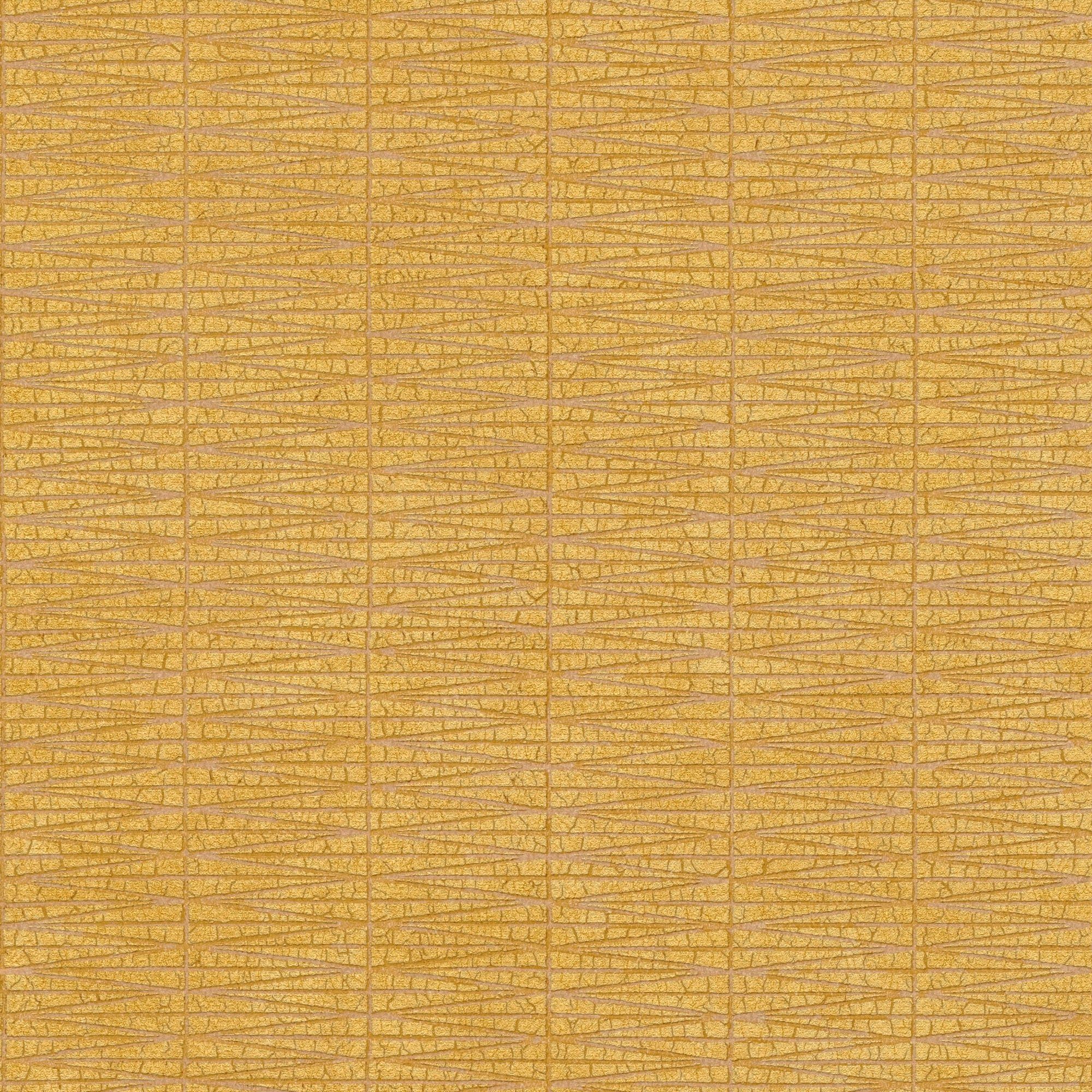 Bricoflor Gelbe Tapete Im Ethno Chic Vliestapete Mit Struktur In Safran Ide günstig online kaufen