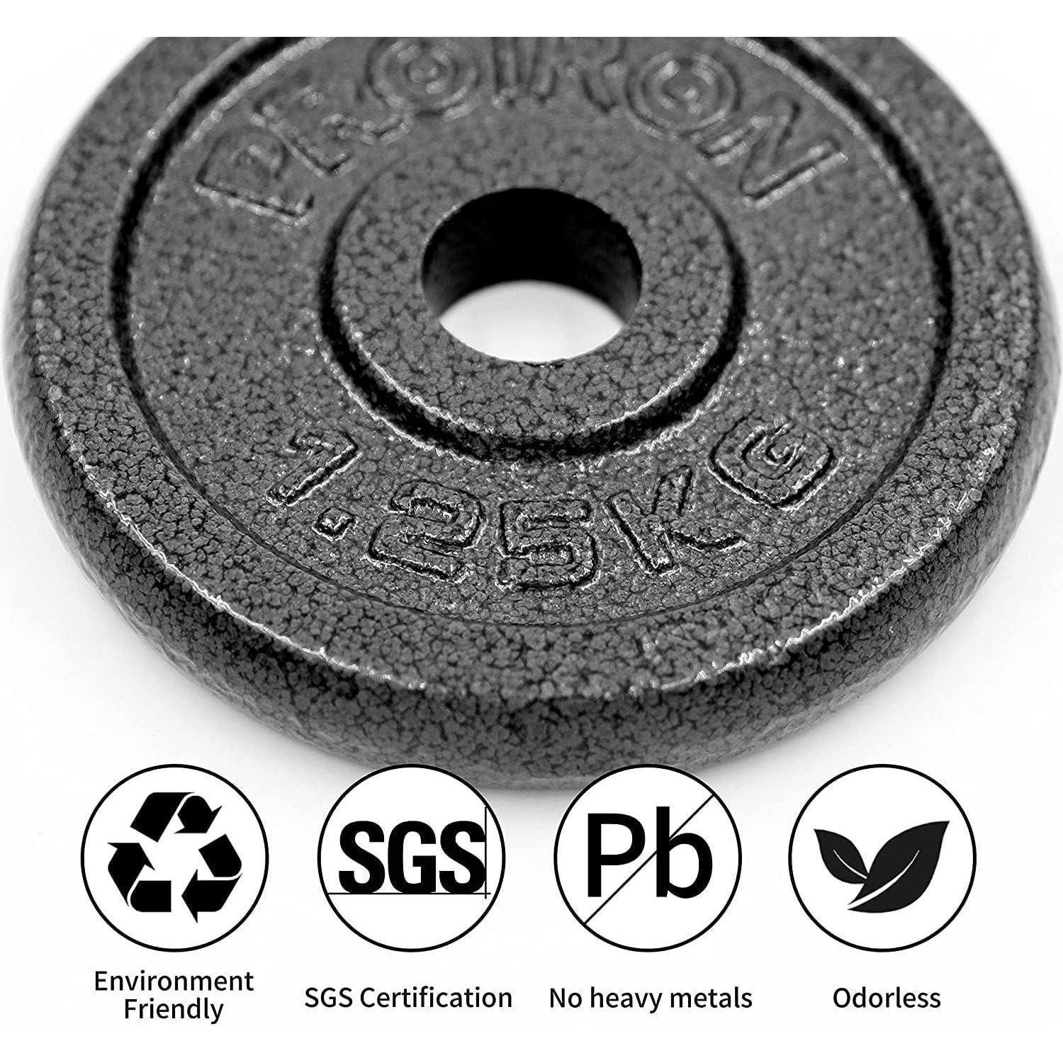 PROIRON Hantelscheiben Hantelscheiben-Set Gusseisen 1,25 2,5 5 10 kg für 25 mm Stange