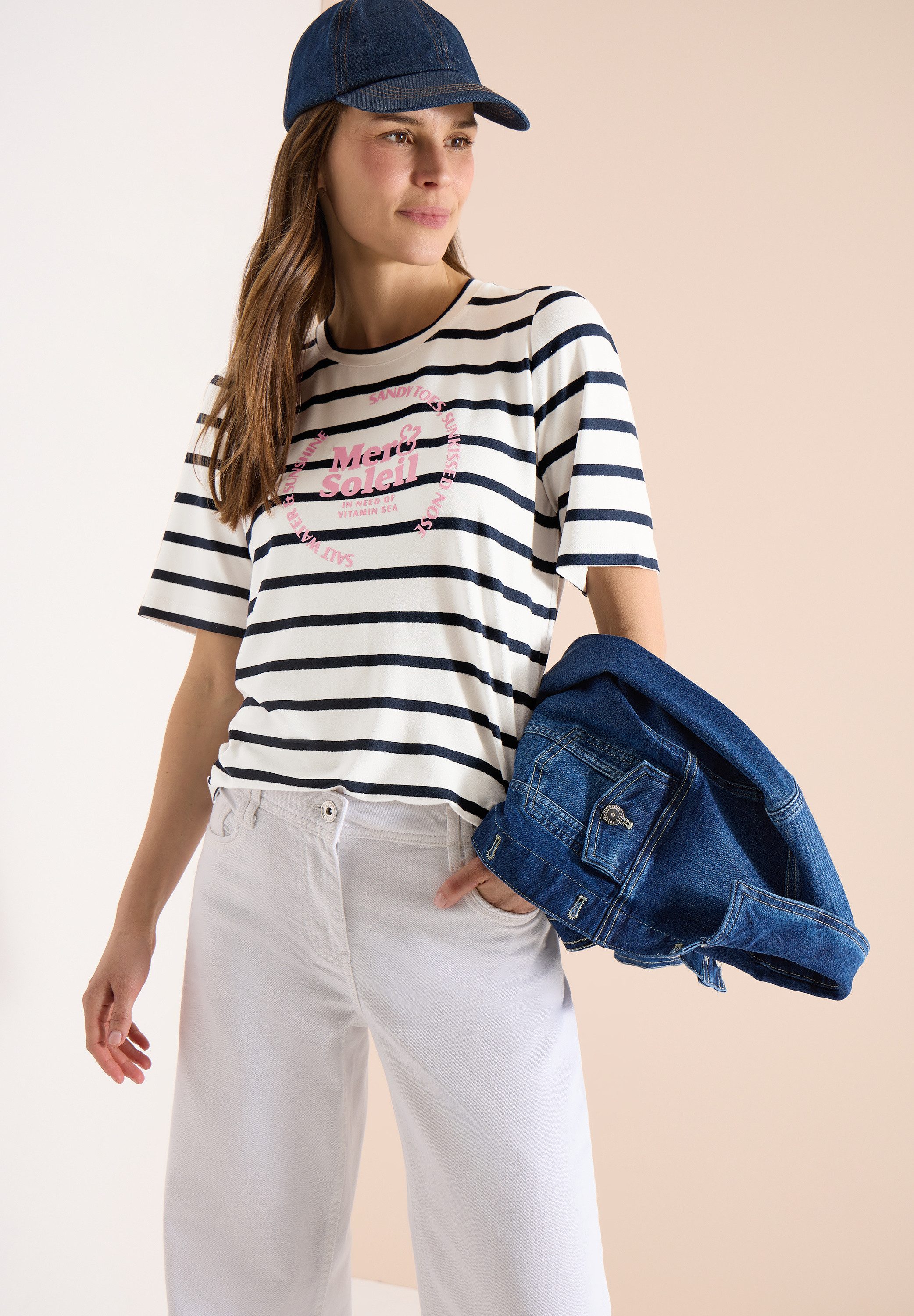 CECIL T-Shirt mit Streifen Muster