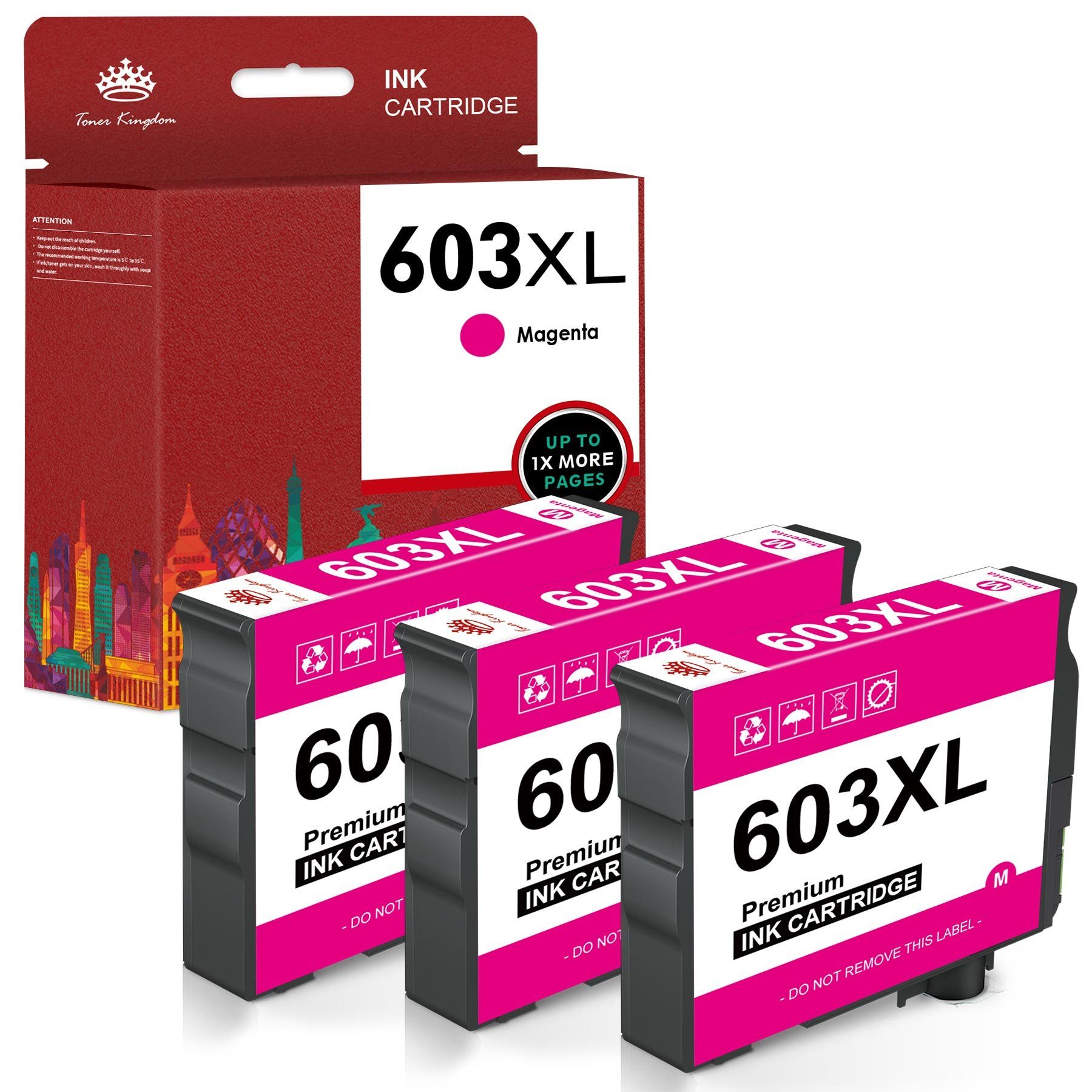 ersetzt WF2810 603 Magenta 2820 Kingdom Toner Epson 3x 4100 für XP3155 Tintenpatrone