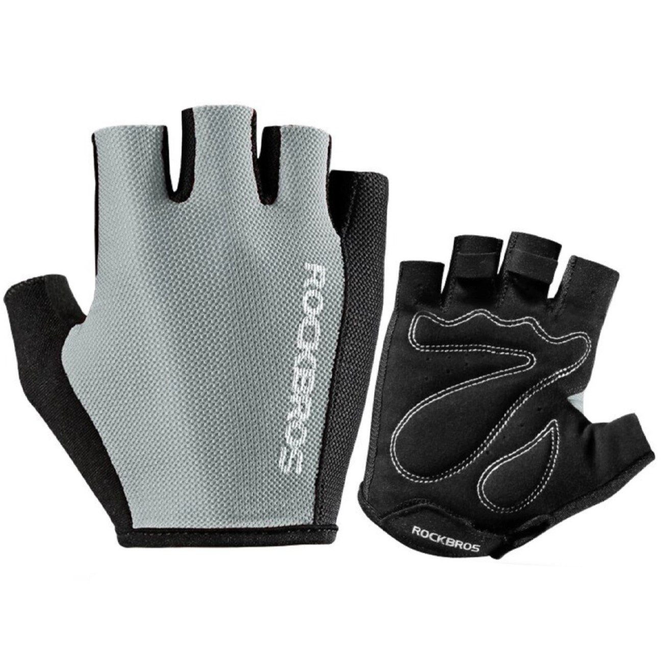 ROCKBROS Fahrradhandschuhe Grau Fäustlinge Unisex aus Polyester