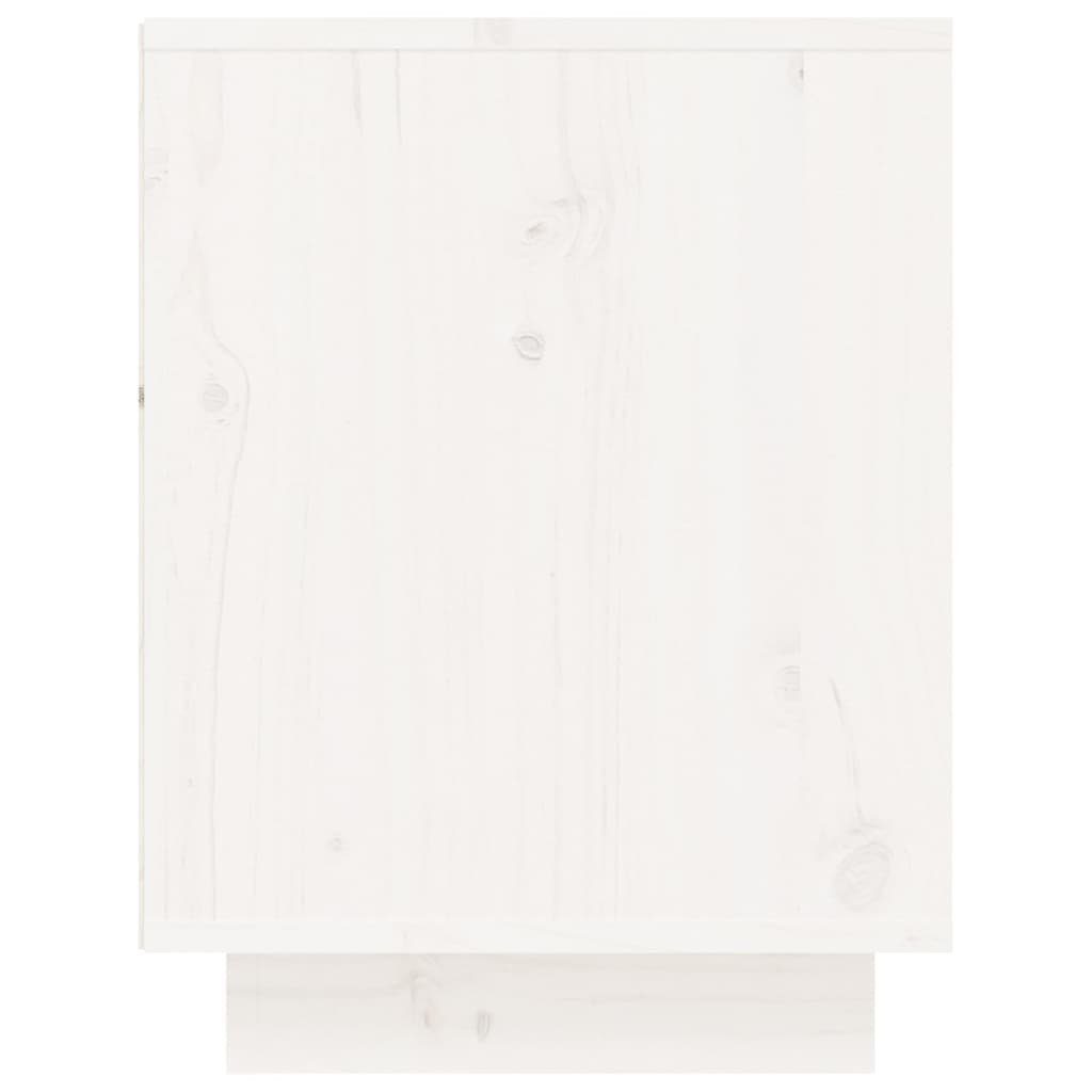 furnicato Schuhschrank Weiß 60x34x45 Kiefer Massivholz cm
