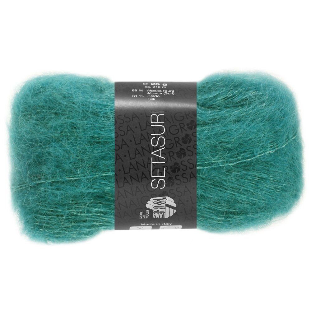 LANA GROSSA SETASURI Häkelwolle, 212 m (Feines Lace-Garn aus Alpaka (Suri) und Seide), 25 g