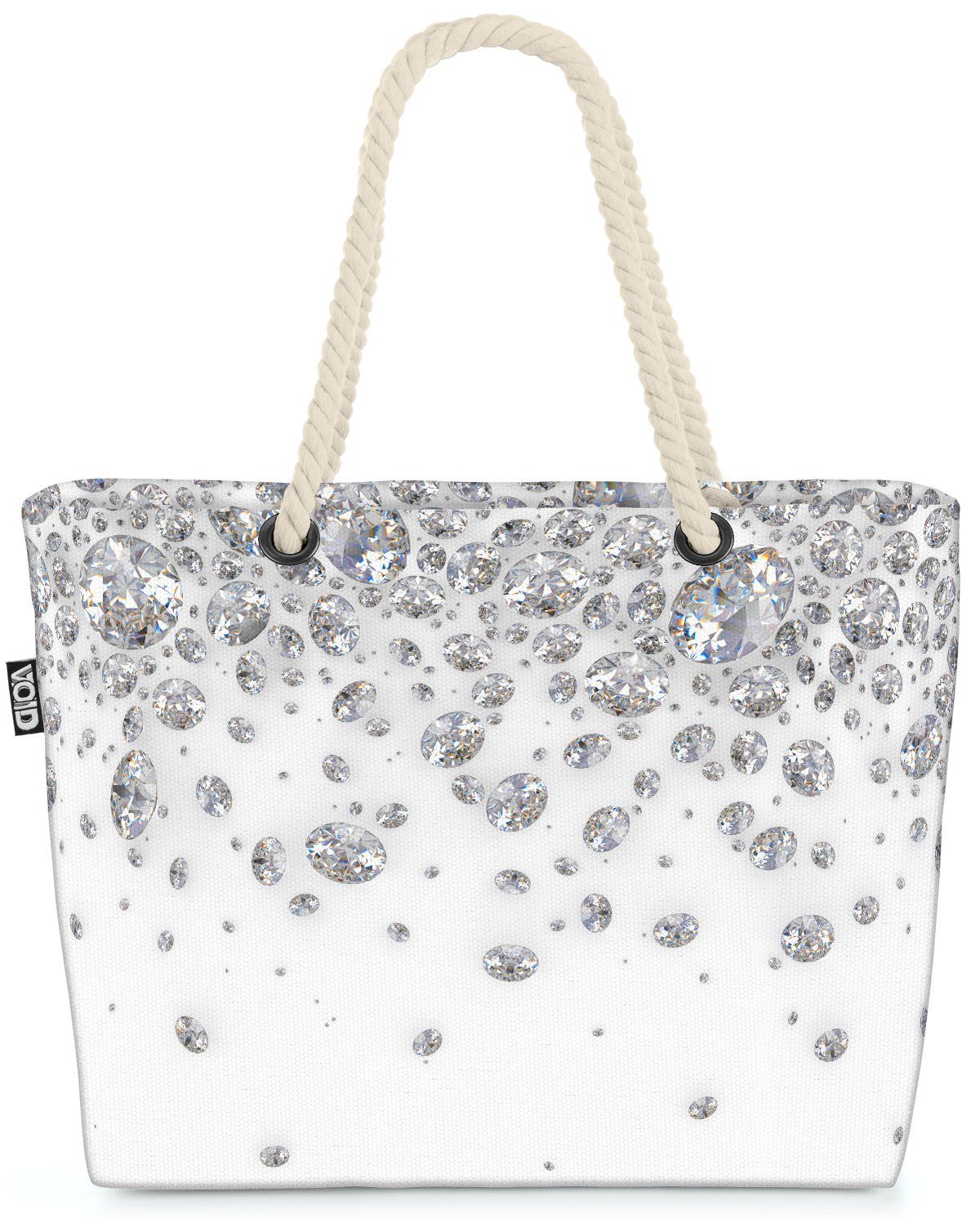 VOID Strandtasche (1-tlg), Diamanten Kara Diamanten Steine Weiß Schmuck Edelstein Schmuck Steine