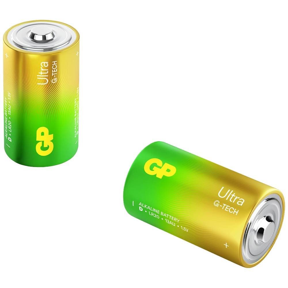 GP Batteries GP Ultra Alkaline Batterien D Mono, Longlife, Akku