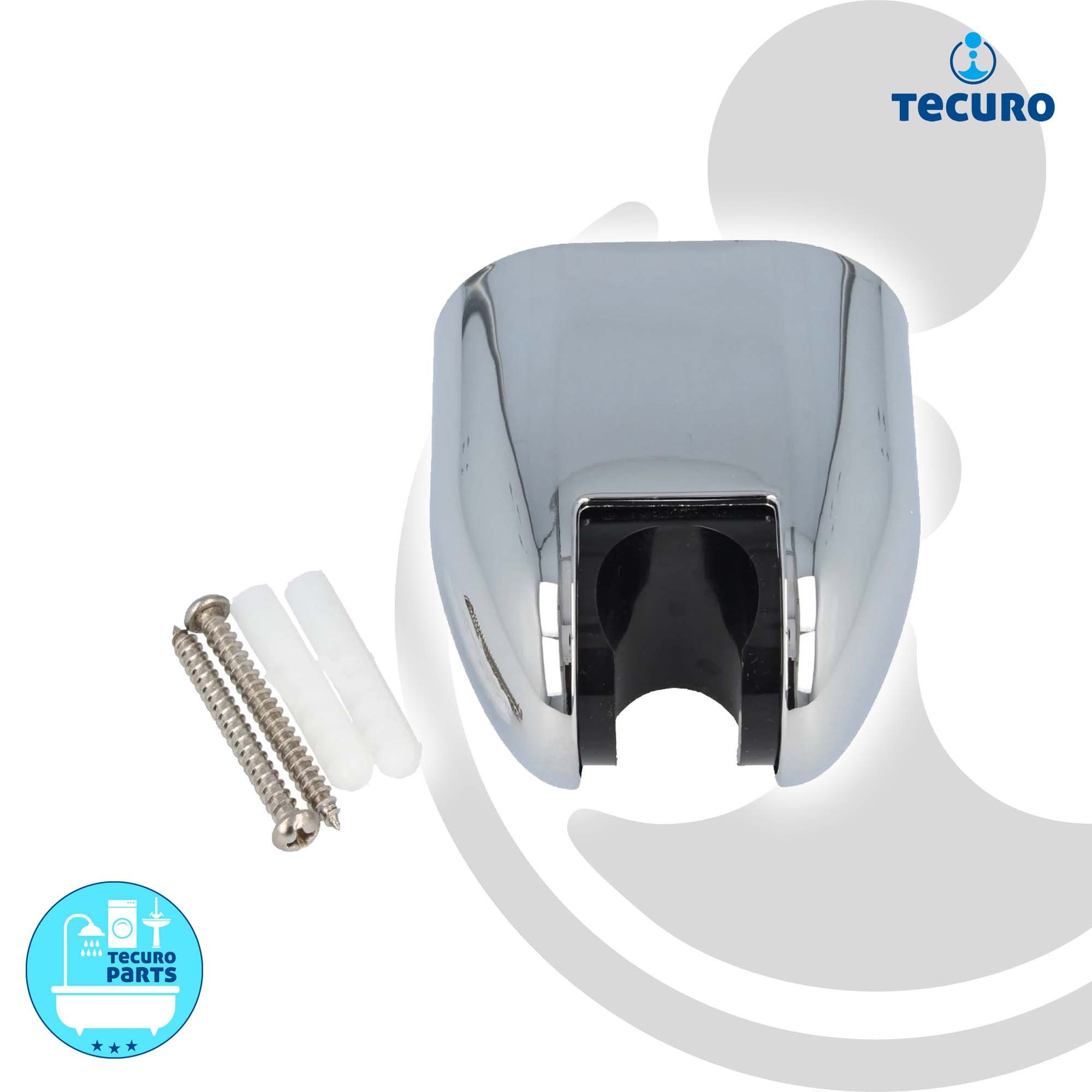 tecuro Brausehalter 5-fach verstellbarer Brausehalter Wandhalter für Handbrause verchromt – Bild 3 von 5