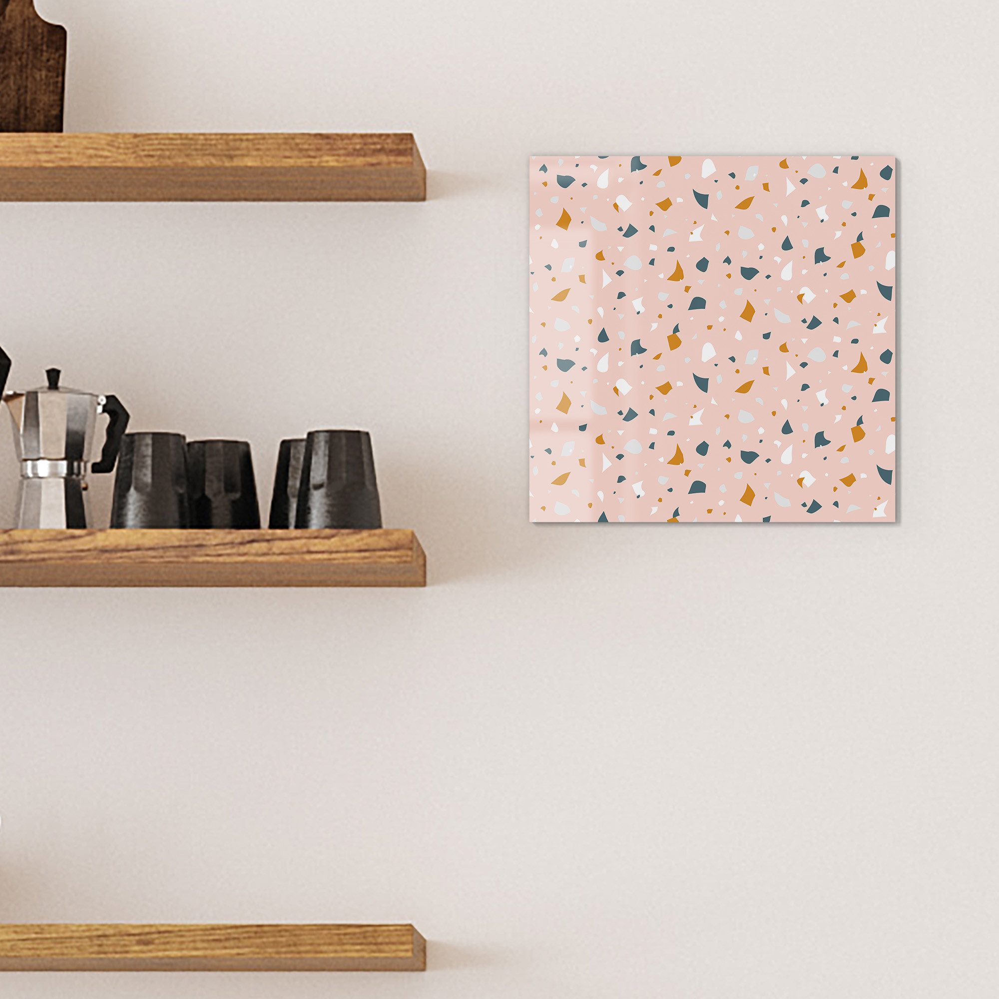 DEQORI Magnettafel 'Rosa Terrazzo-Zauber', Whiteboard Pinnwand beschreibbar