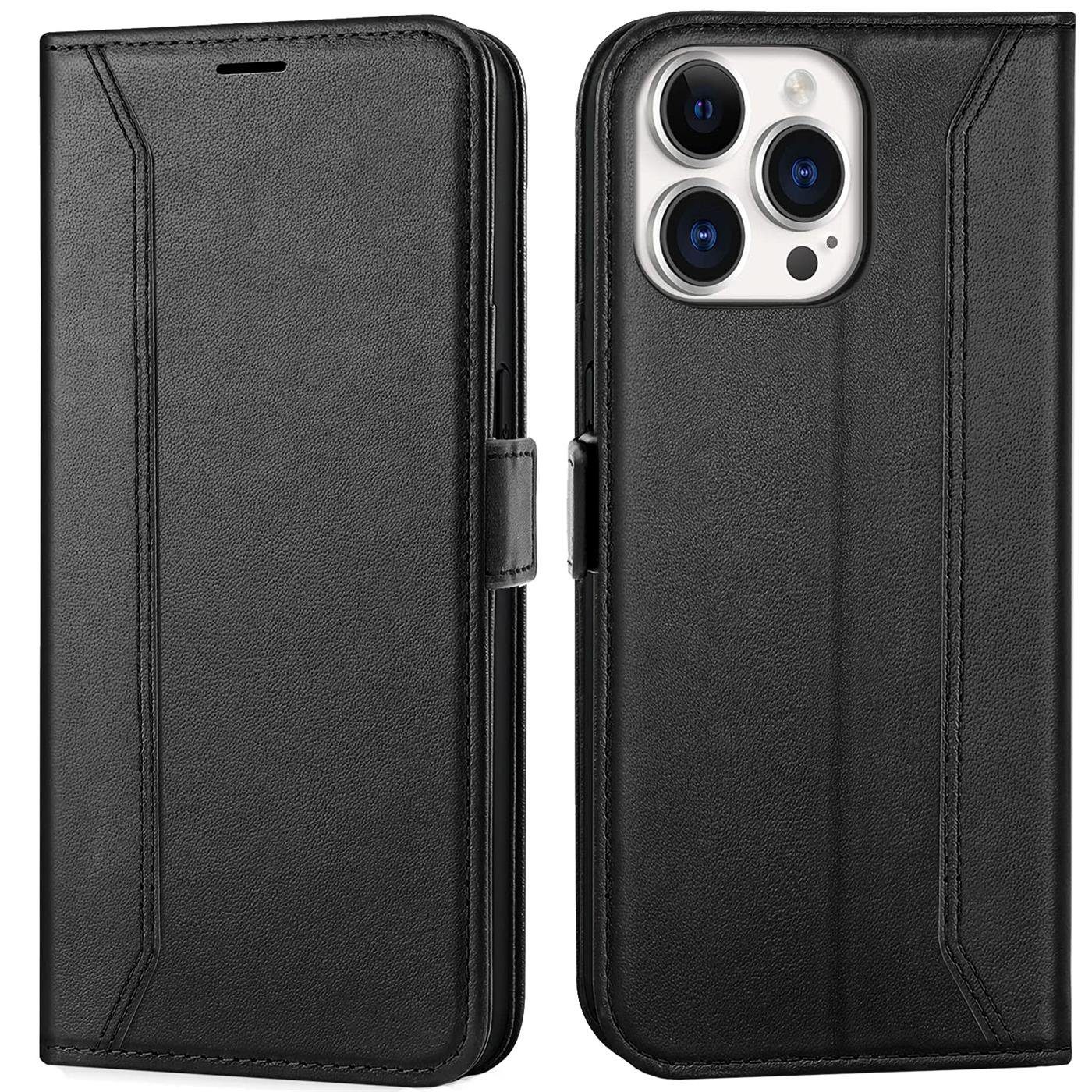 CoolGadget Handyhülle Wallet Klapptasche Cover Case für Apple iPhone 14 Pro Max 6,7 Zoll, Handy Tasche mit RFID Schutz Kartenfach Book Schutzhülle