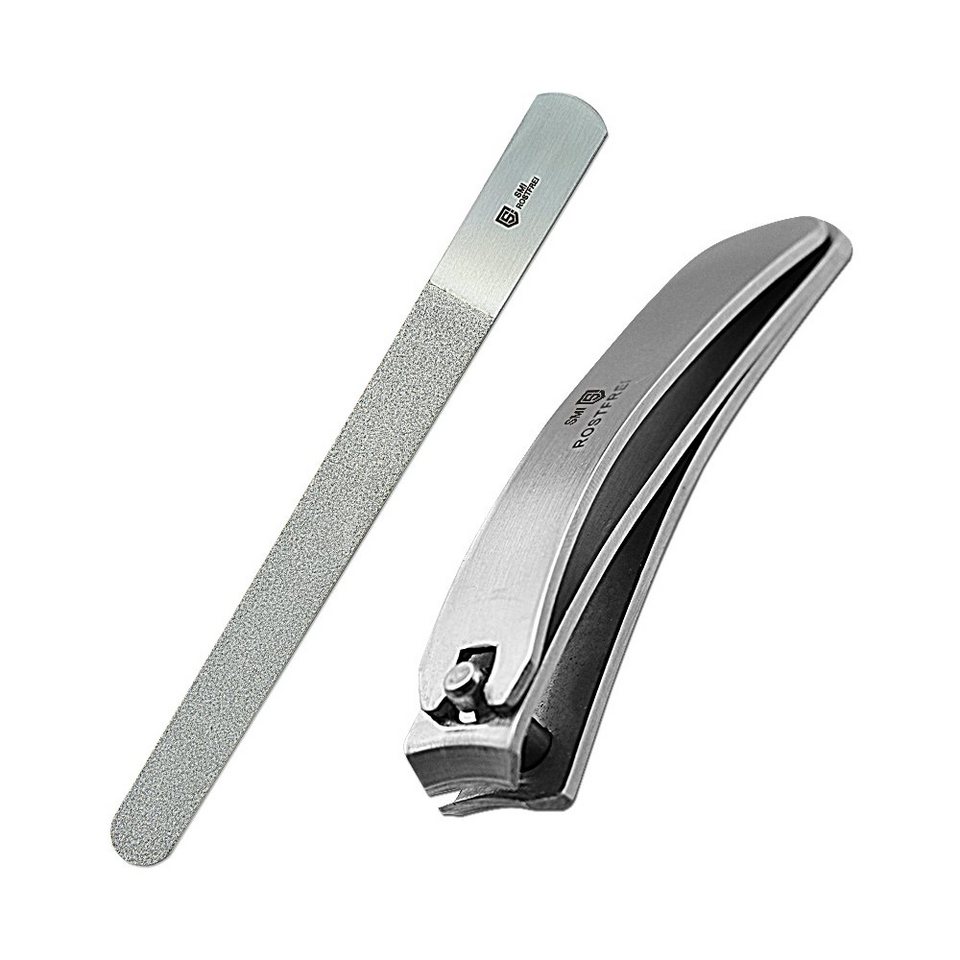 SMI Nagelknipser-Set Nagelknipser knipser Metall Nagelfeile Nagelfeilen  Maniküre Pediküre, doppelseitige und gebogene Klinge