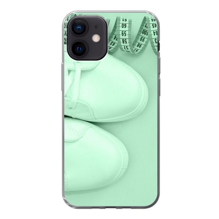MuchoWow Handyhülle Mintgrüne Schuhe Handyhülle Apple iPhone 12 Smartphone-Bumper Print Handy