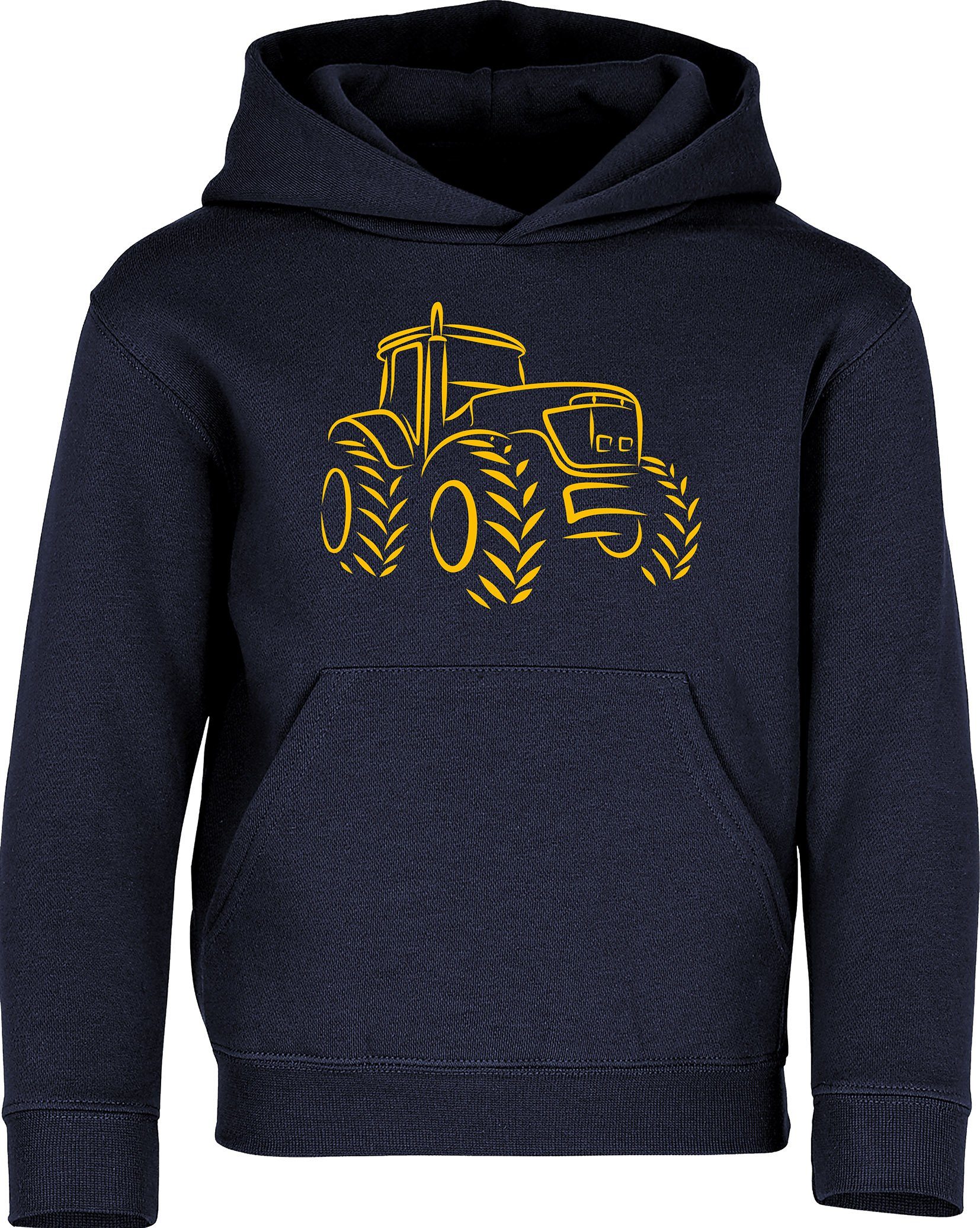 Baddery Kapuzenpullover Kinder Hoodie: "Traktor" - Trecker - Bauernhof Pulli, hochwertiger Siebdruck