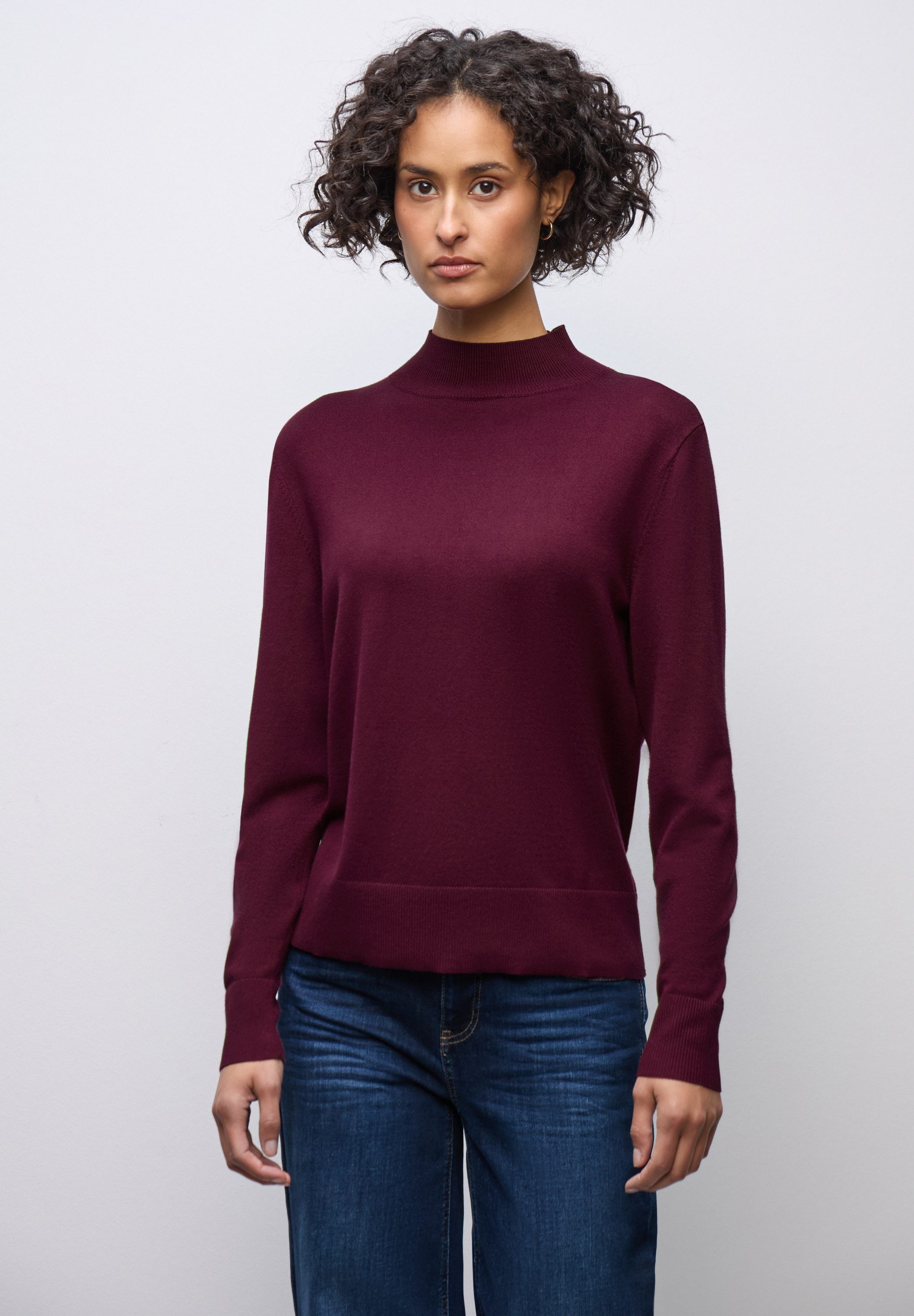 STREET ONE STUDIO Strickpullover mit Materialmix günstig online kaufen