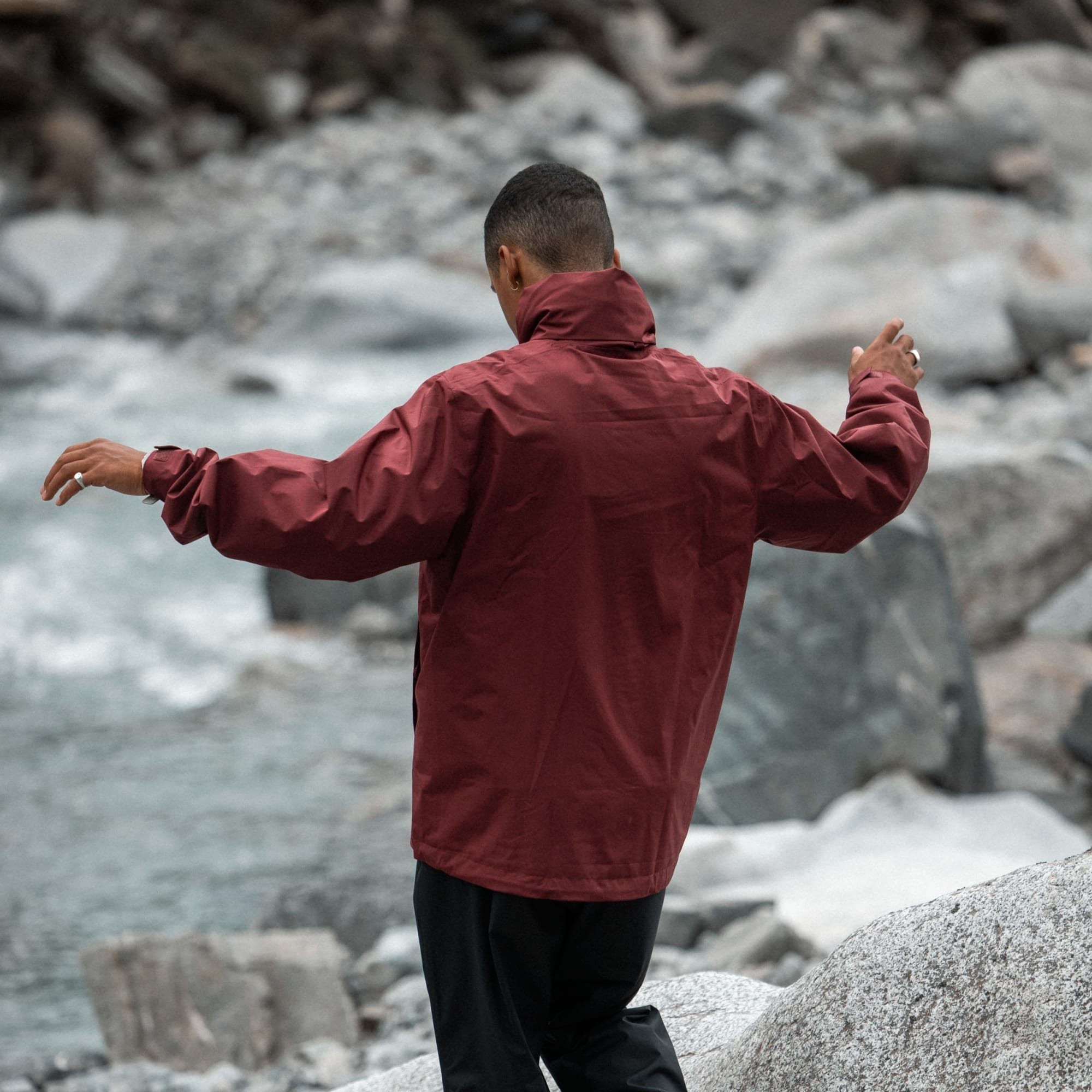 Red REGENJACKE MULTI TERREX 2-LAYER Outdoorjacke adidas / Shadow TERREX White RAIN.RDY