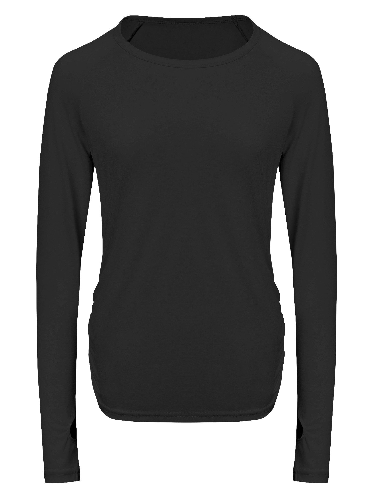 T-Shirt Damen Basic Langarm Raglanärmeln Rundhals
