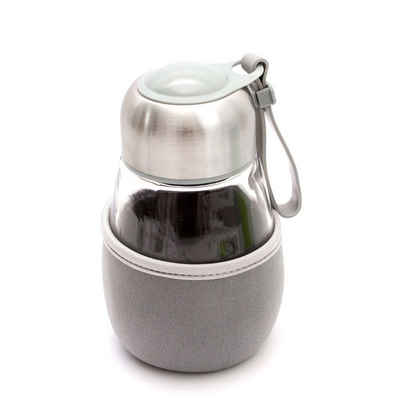 Lantelme Teebereiter Teeflasche Teebereiter aus Glas für Unterwegs, Glas mit Stauraum für neuen Tee