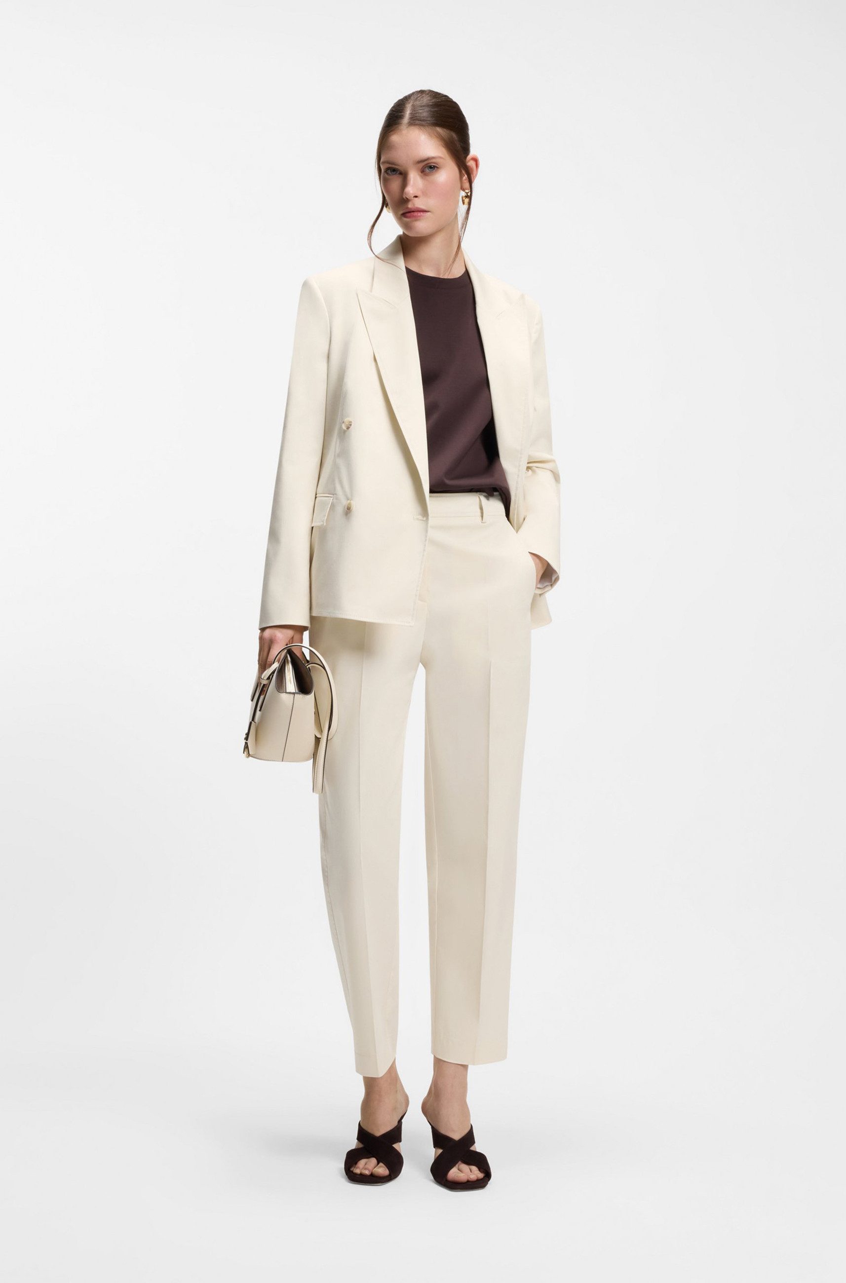 BOSS Anzugsakko Tecarino aus elastischer Baumwolle (1-tlg)