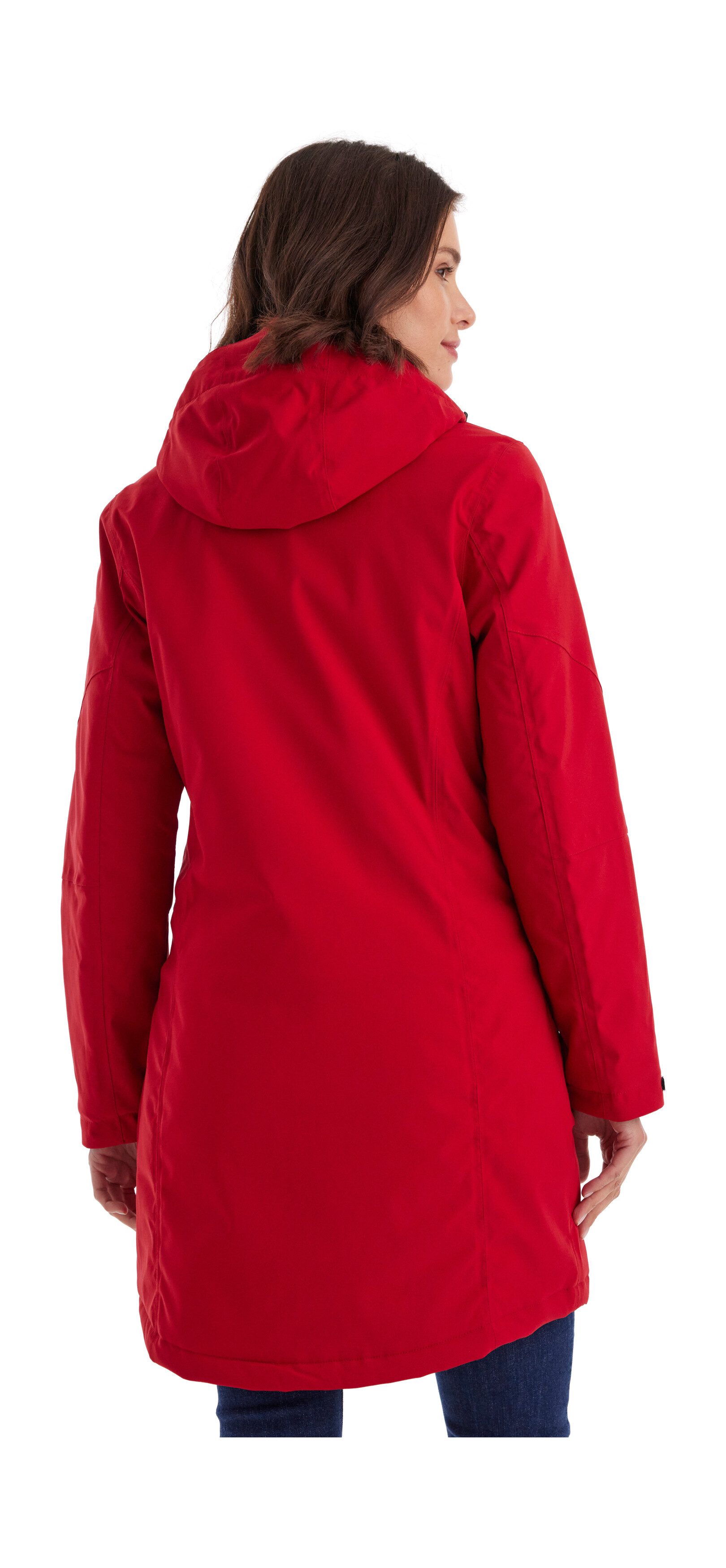 Killtec Parka Damen Funktionsparka Wasserdichter, atmungsaktiver Damenparka mit abnehmbarer Kapuze