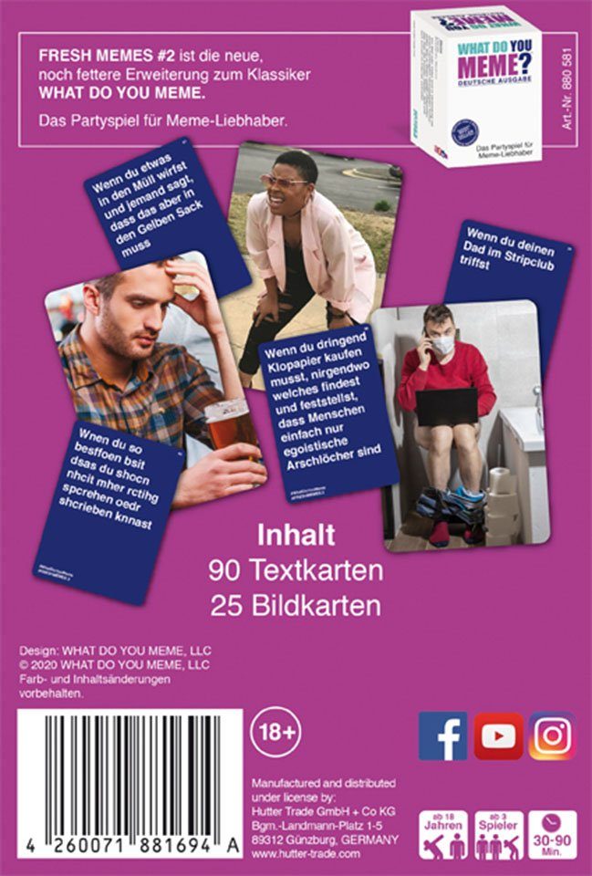 HUCH! Spiel What Do You Meme? - Fresh Memes #2, Partyspiel