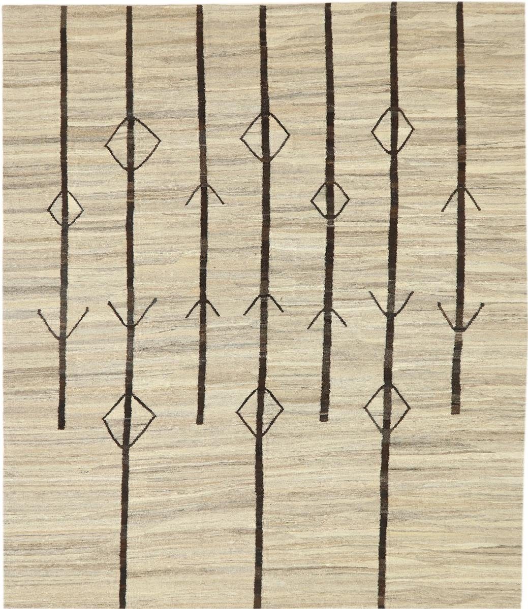 Orientteppich Kelim Berber Design 255x295 Handgewebter Moderner Orientteppich, Nain Trading, rechteckig, Höhe: 3 mm