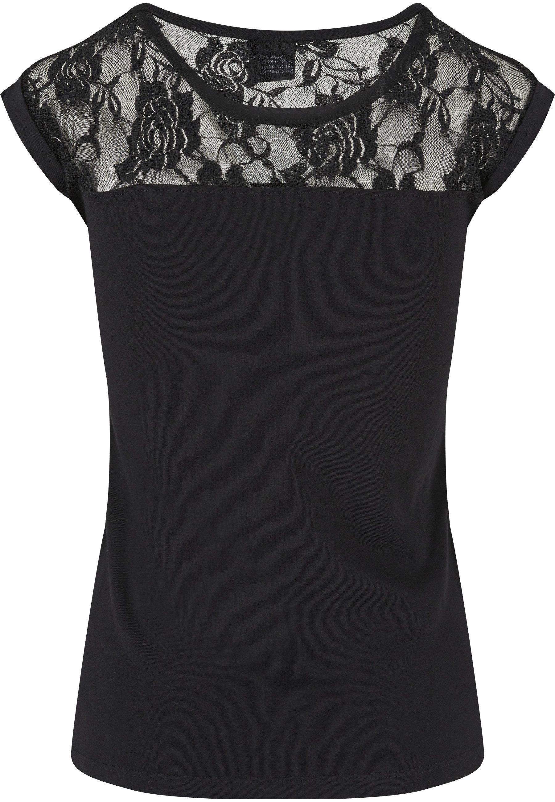 URBAN CLASSICS Kurzarmshirt Urban Classics Damen Ladies Top Laces Tee (1-tlg)