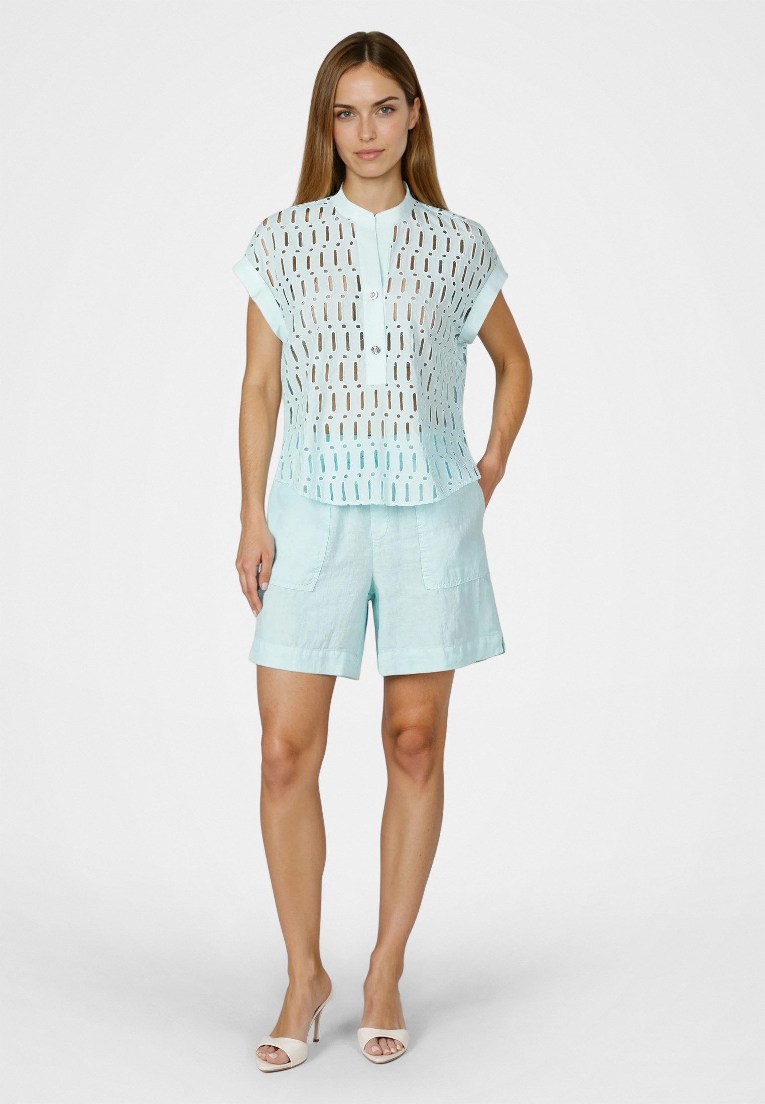 MARC AUREL Hemdbluse aus Lochstickerei