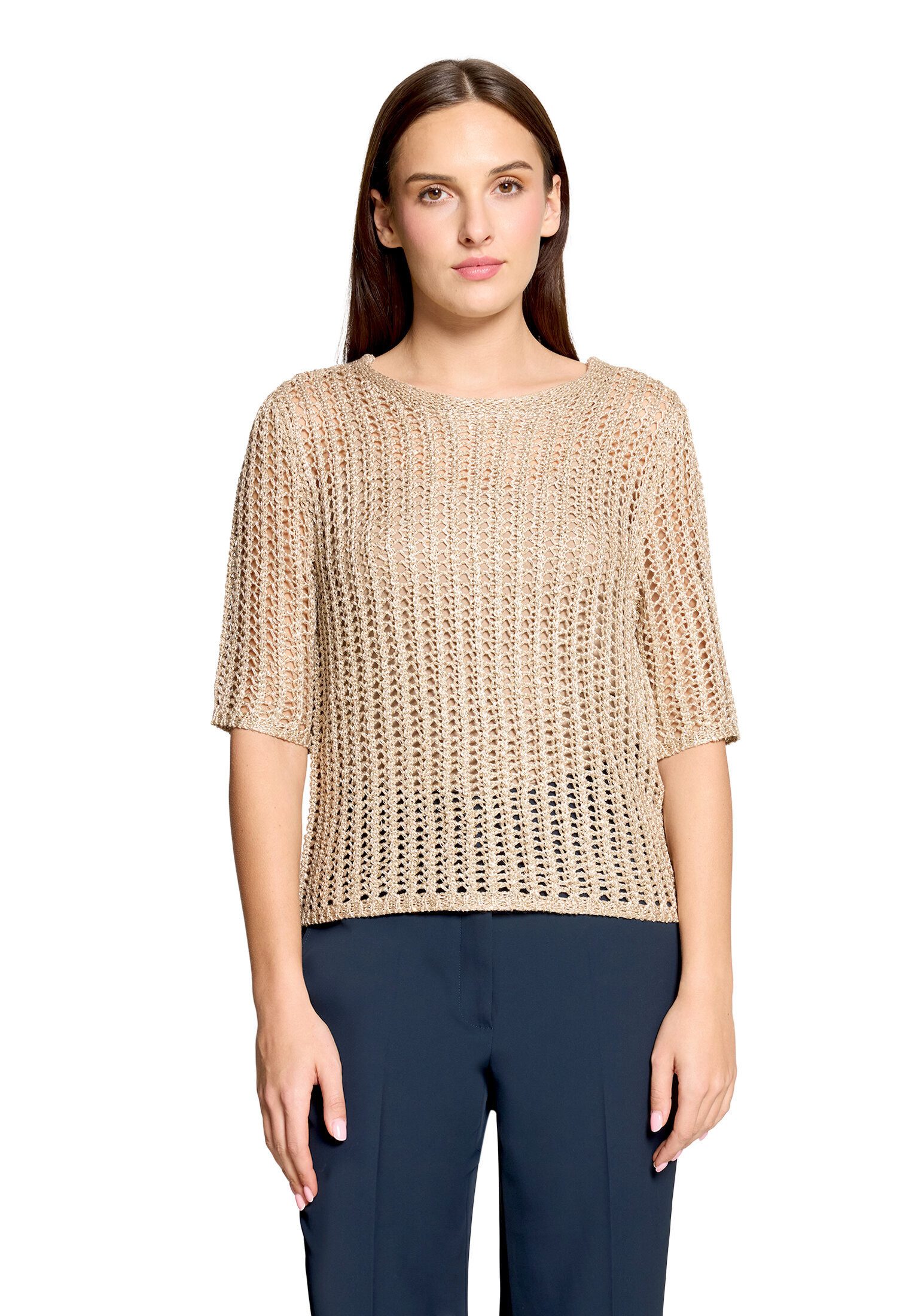 Betty Barclay Kurzarmshirt Damen mit Lochmuster (1-tlg)