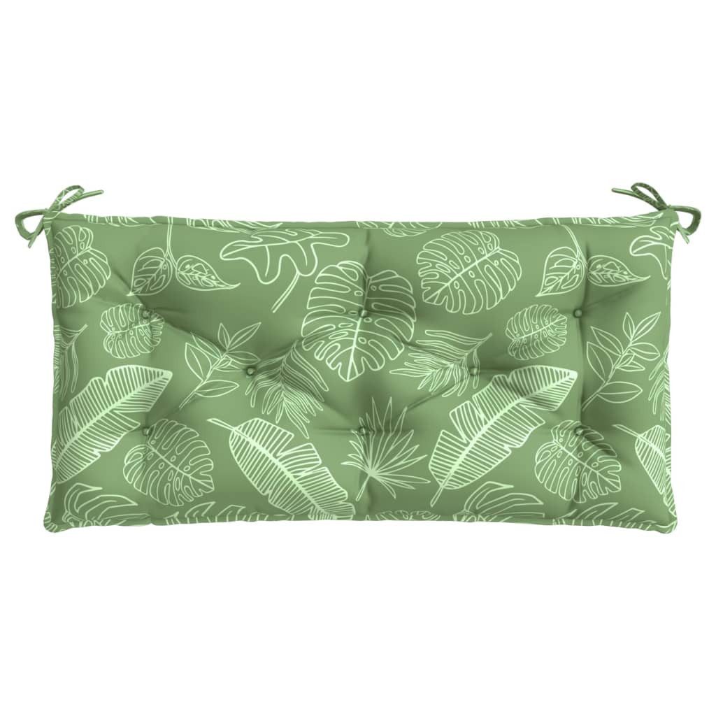 vidaXL Sitzauflage Gartenbank-Auflage Blattmuster 110x50x7 cm günstig online kaufen