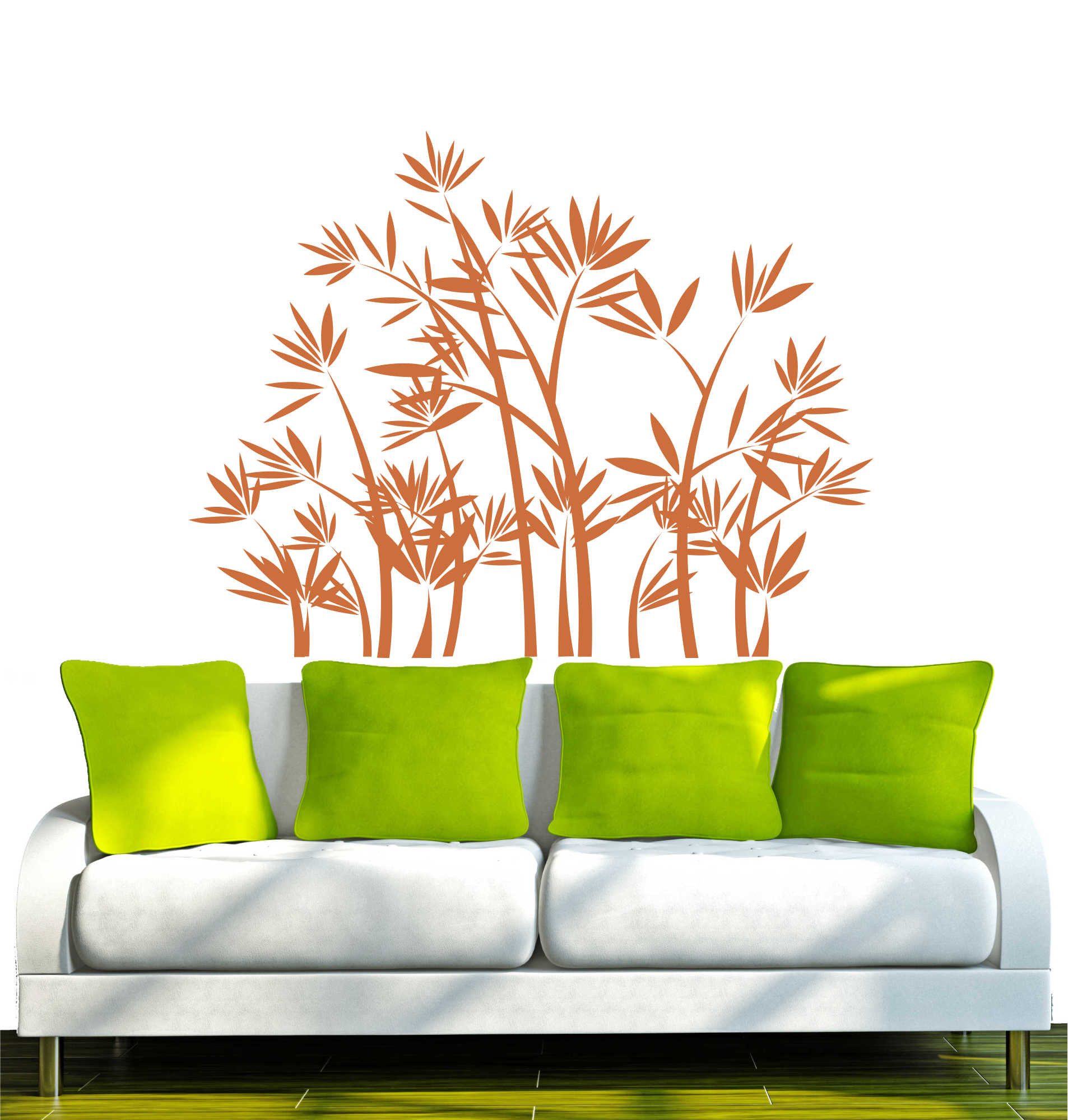 INDIGOS UG Wandtattoo Wandtattoo - Wandaufkleber - w209 Schilf Bambus Ranke Wandaufkleber