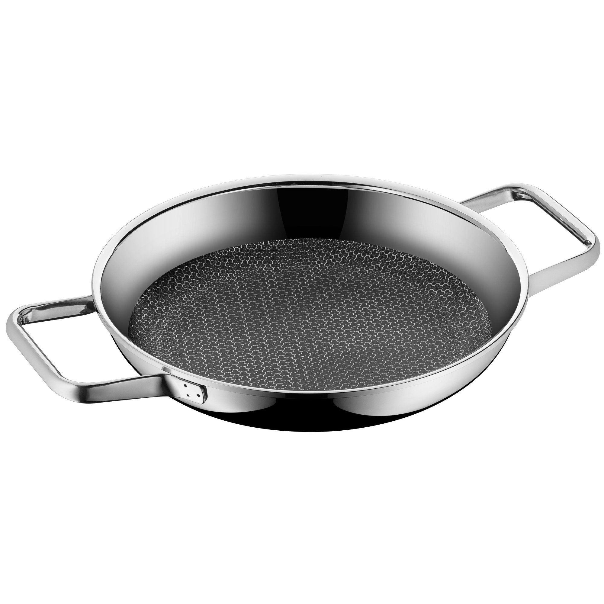 WMF Servierpfanne Set Profi Resist Wabenpfanne 24cm und 28cm, (24cm und 28cm, 2-tlg), Profi Resist Wabenstruktur, Mehrschichtmaterial, induktionsgeeignet