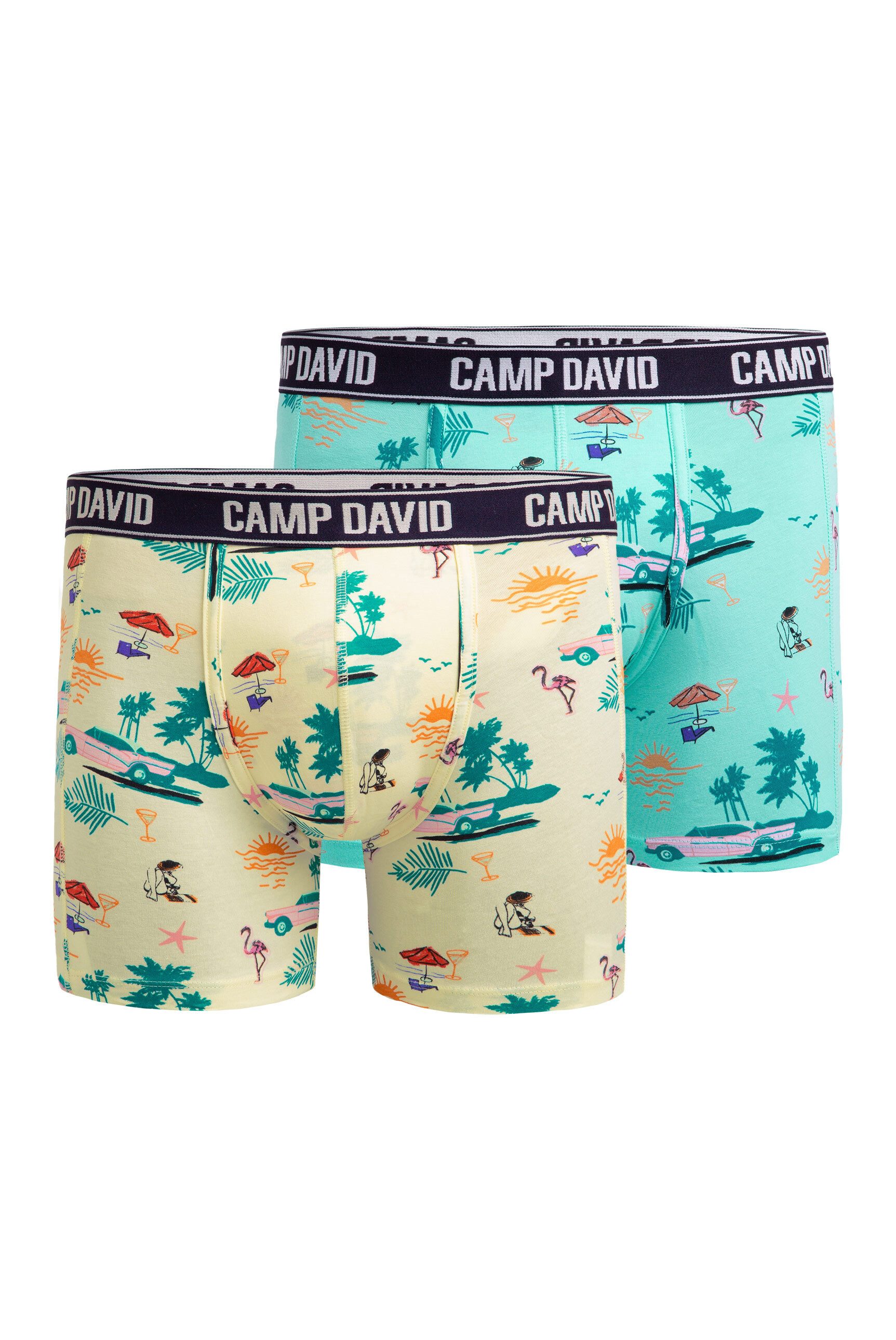 CAMP DAVID Boxershorts Set: (2-St) mit All Over Print