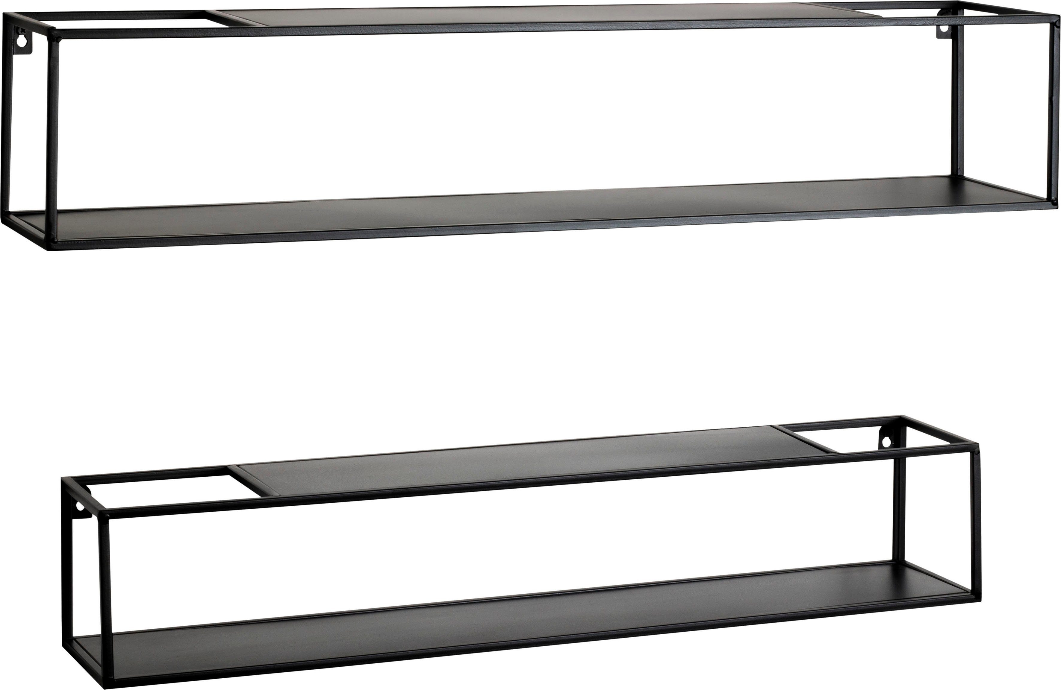 Stahlrohr aus HAKU Wandregal, lackiert schwarz 2er Set Möbel HAKU Steckboard, Wandboard Wandregal in Wandregal schwarz