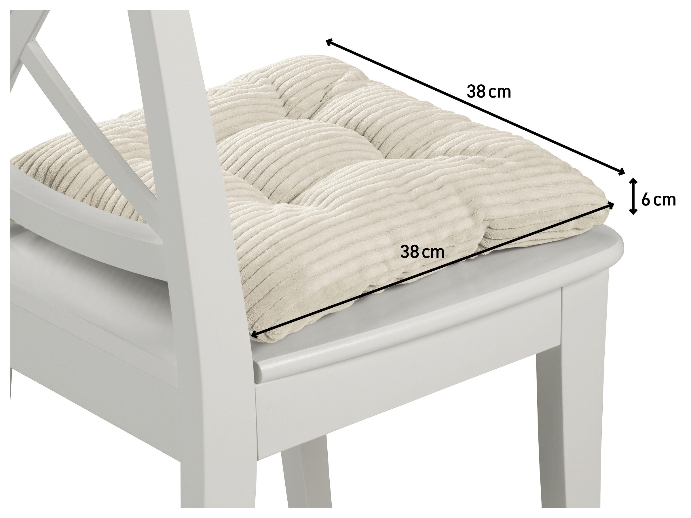 XDREAM Stuhlkissen Sitzkissen Set (2er & 4er) für Stühle und Bänke, robuste günstig online kaufen