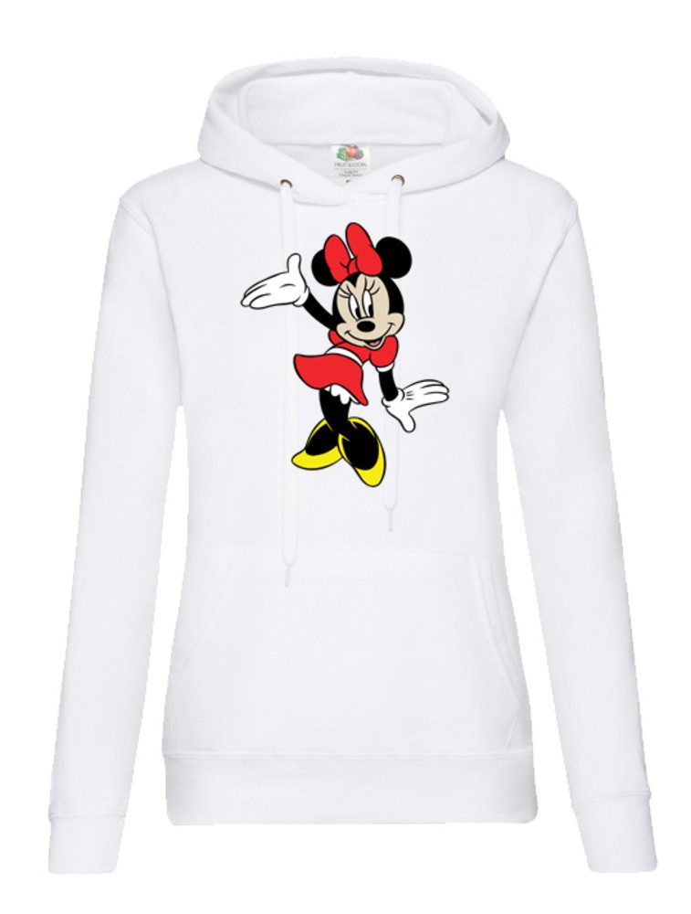 Hoodie Damen Hoodie Tanzende Minnie Maus Retro Cartoon Print Freizeitlook