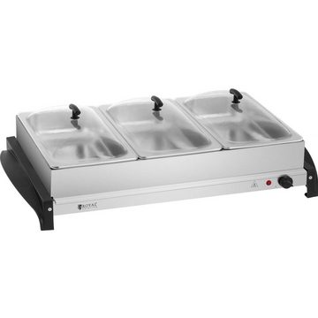 Royal Catering Warmhalteplatte Buffetwärmer 3X2L Warmhalteplatte Elektrisch Heizplatte Wärmeplatte