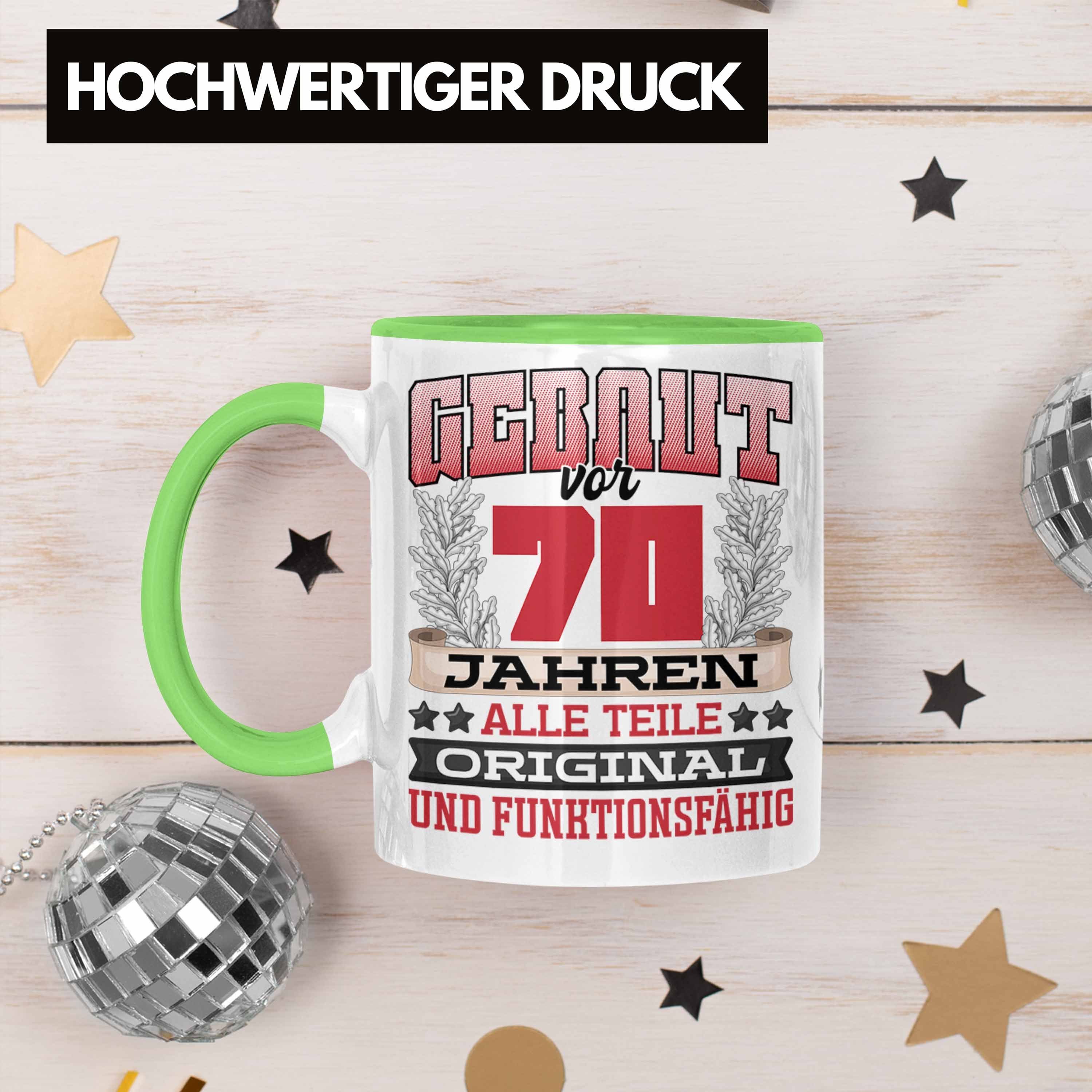 Trendation Gebaut Tasse Vor Grün 70 Geburtstag 70er Frauen Männer Geschenk Jahr Tasse Spruch
