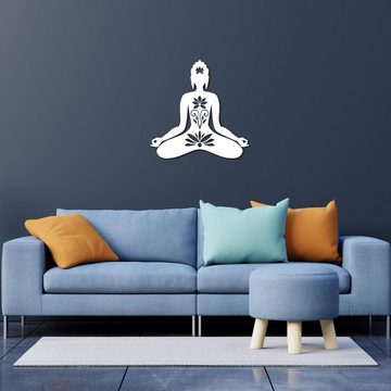 Namofactur LED Dekolicht Yoga Lotus LED Wand Deko Dekoration, Ohne Zugschalter/Stern, LED fest integriert, Warmweiß