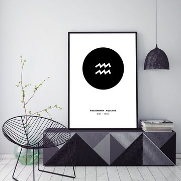 MOTIVISSO Poster Sternzeichen Wassermann - Symbol