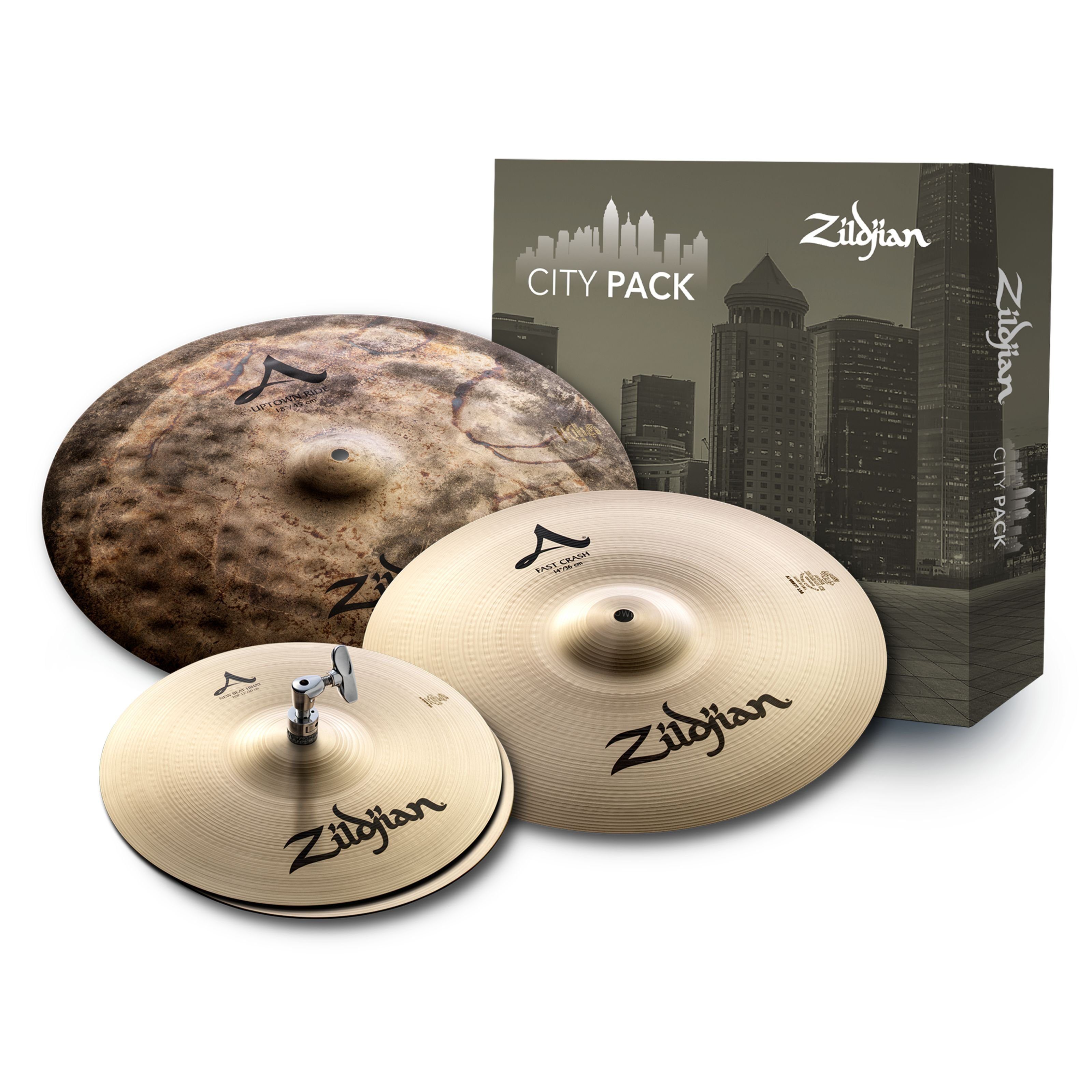 Zildjian Becken,A' City Pack Set 12HH 14CR 18R, Cymbals, Cymbal Sets, A-Series City Pack Set - Becken Set