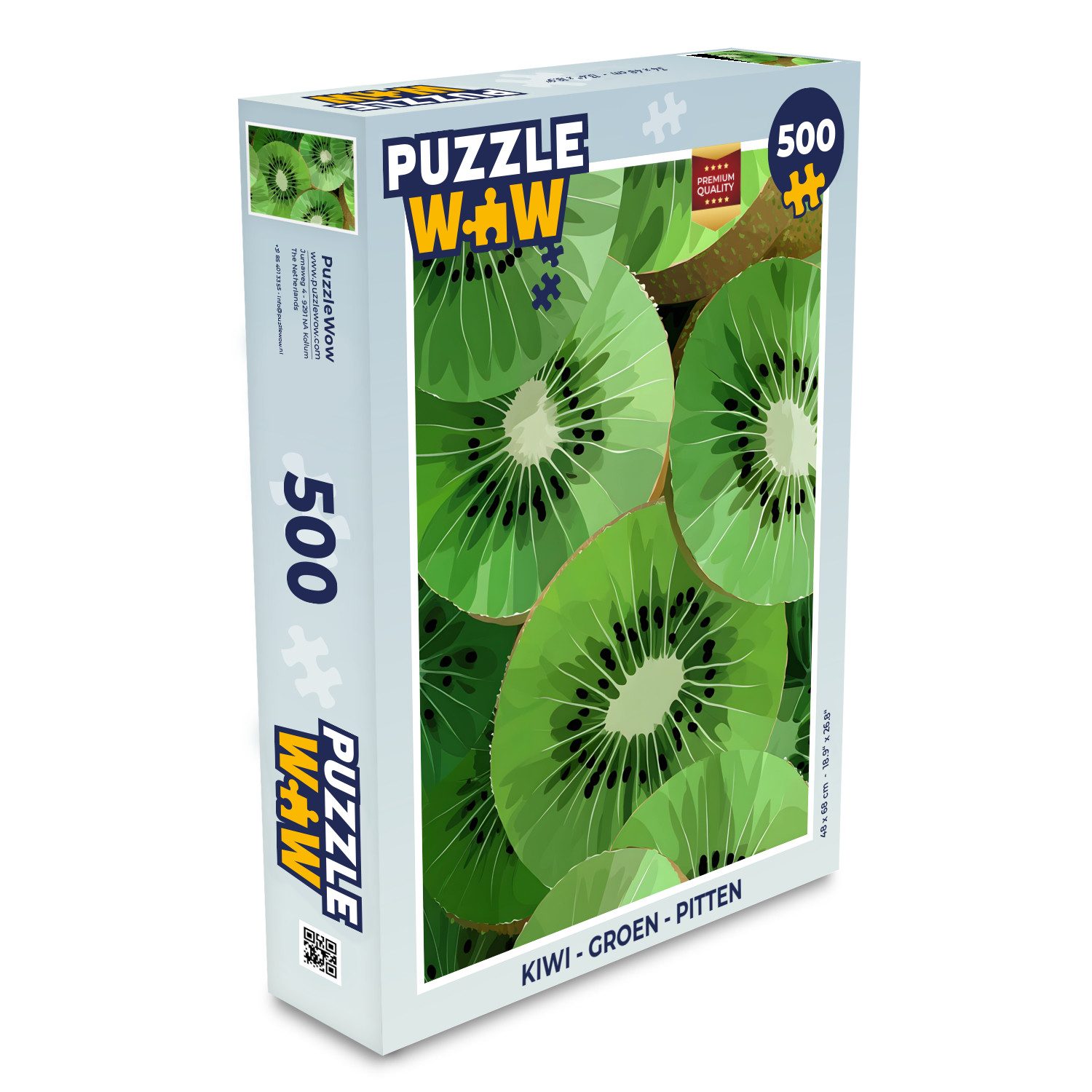 MuchoWow Puzzle Kiwi - Grün - Kerne, 500 Puzzleteile, Foto-Puzzle, Bilderrätsel, Puzzlespiele, Spielzeug