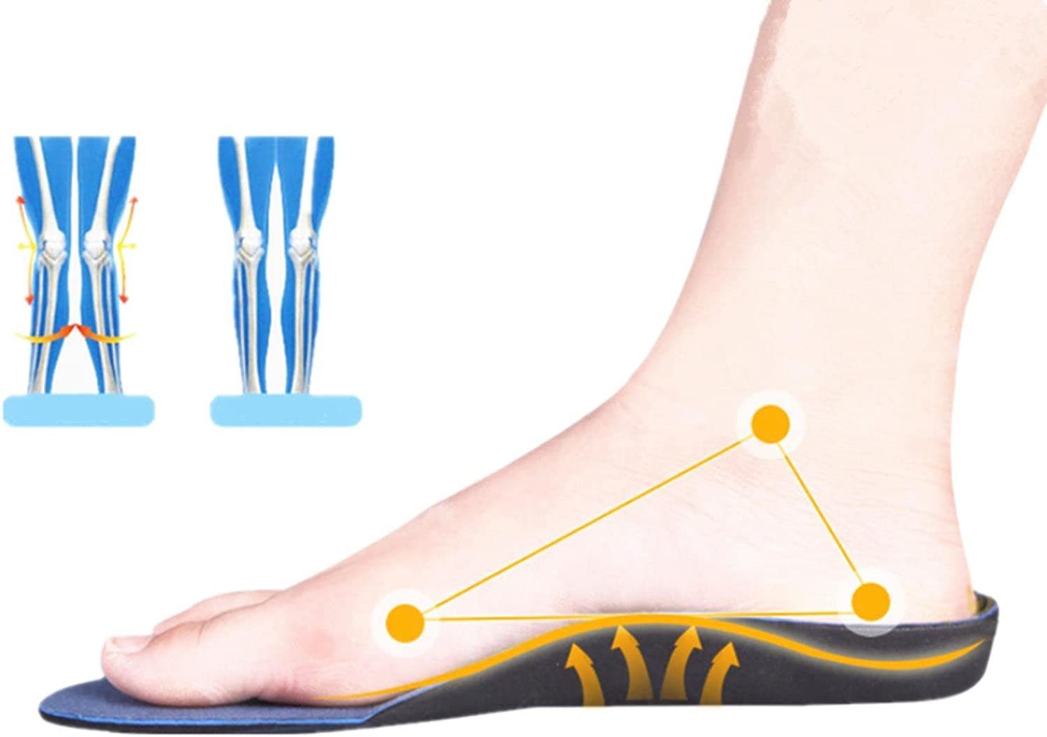 COOL-i ® Einlegesohlen Fersensporn-Einlegesohlen – Orthopädische Schuheinlagen, mit Fußgewölbestütze bei Plattfuß, Plantarfasziitis & Fußschmerzen