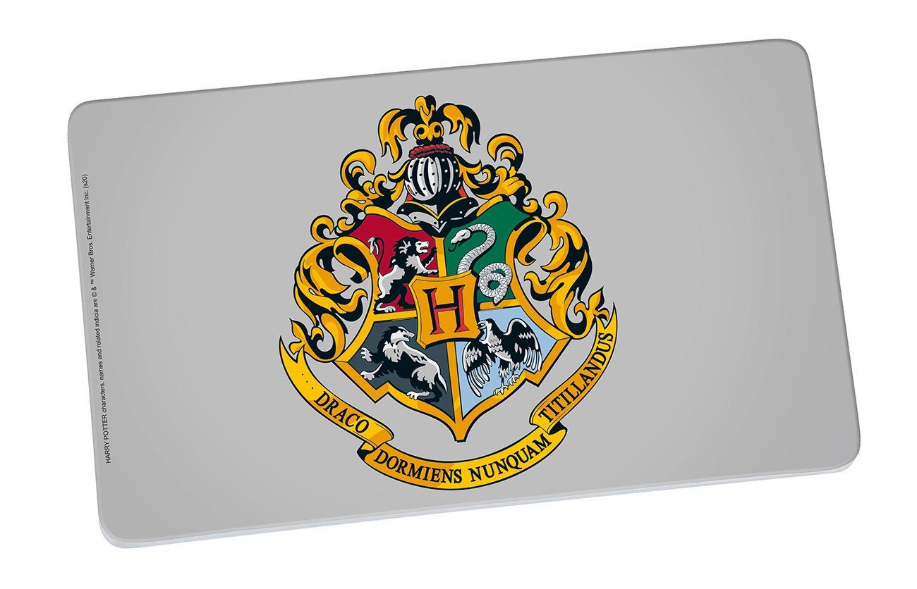 Geda Labels GmbH Frühstücksbrett HP Hogwarts Wappen, Melamin, (1-St), Grau, 23,5x14,5x0,3cm, spülmaschinengeeignet