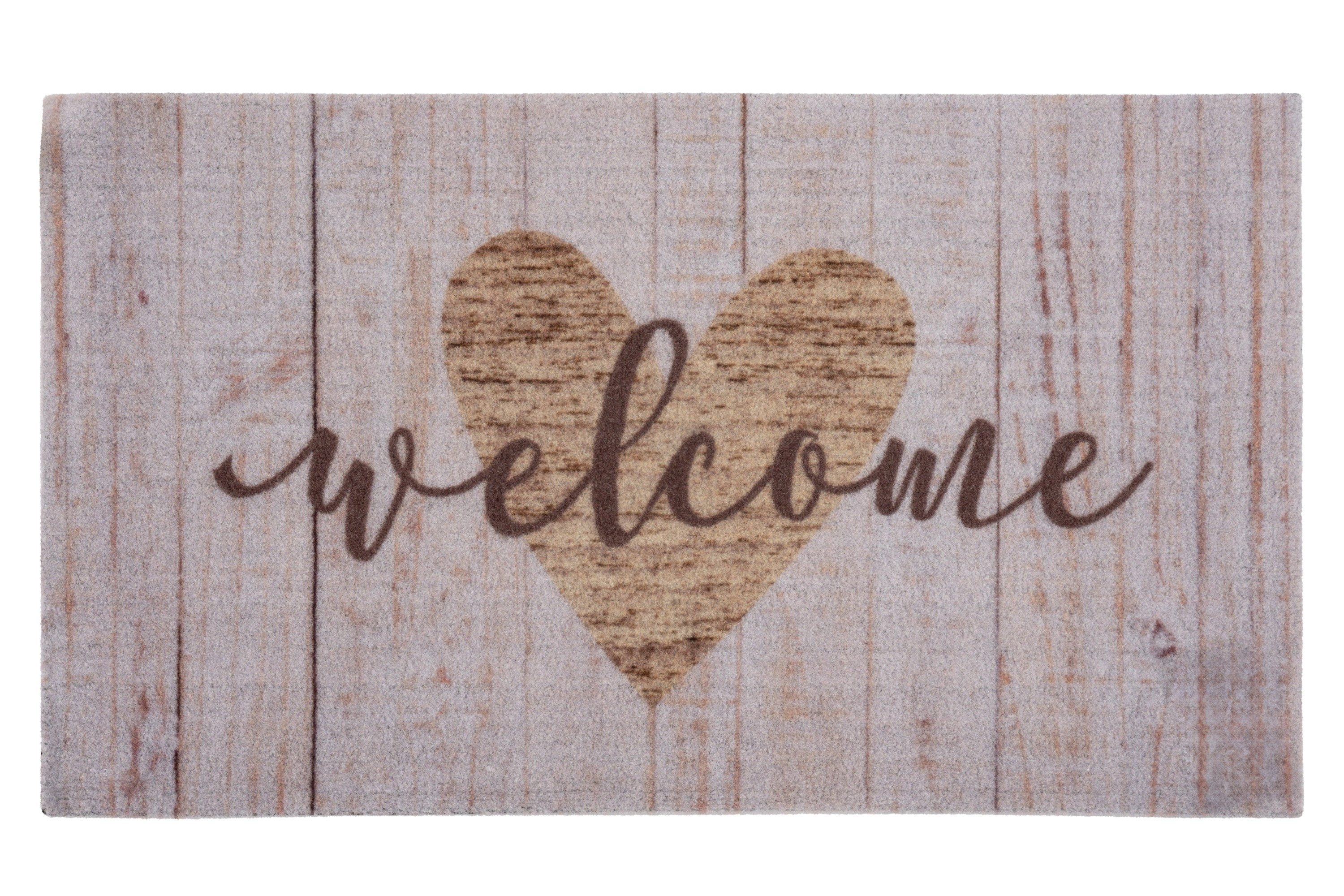 Kayoom Fußmatte Cosy Entry 625, rechteckig, Höhe: 6 mm, Türmatte, Schmutzfang, Welcome Herz, Eingang