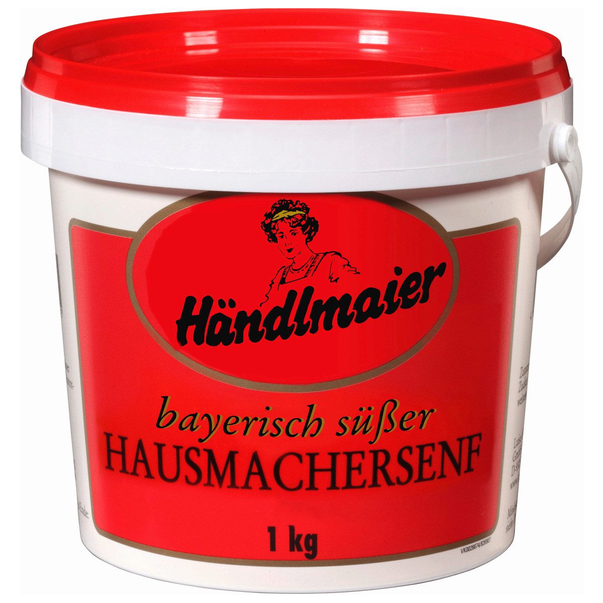 Händlmaier Saucen, Händlmaiers Hausmachersenf bayrisch süß im Eimer glutenfrei 1000g