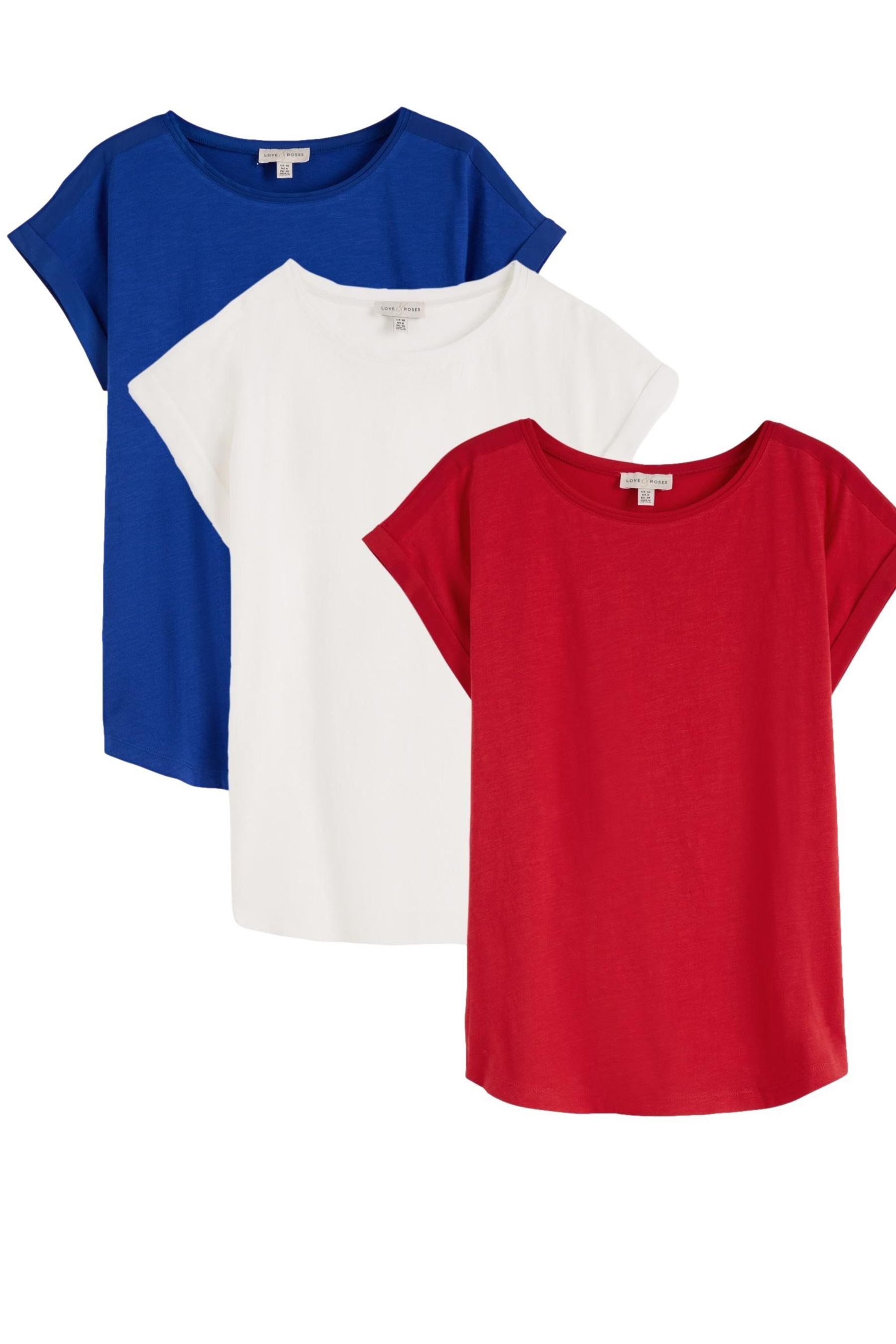 T-Shirt Love & Roses Rundhals-T-Shirt