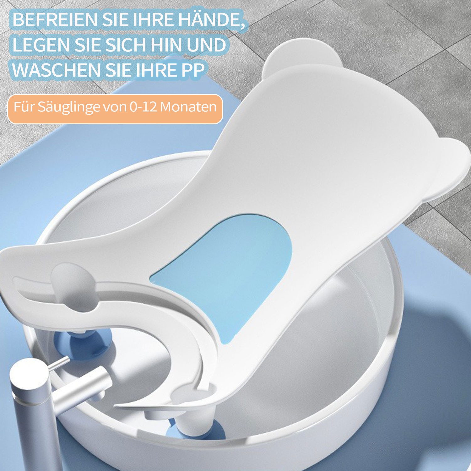 Refttenw Badesitz Babybadewanne, Tragbarer Babywasch-Hintern-Spülsitz