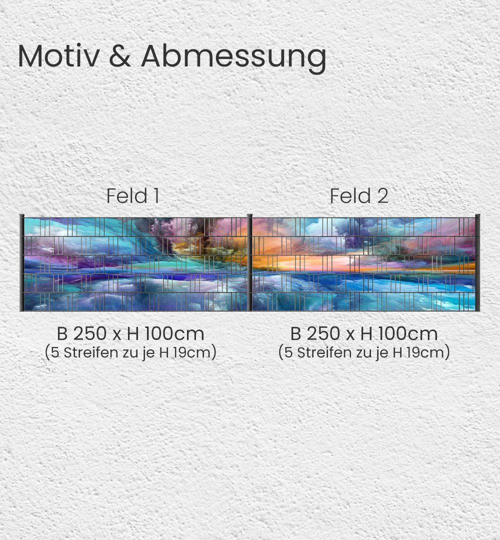 MyMaxxi Sichtschutzstreifen Sichtschutzstreifen bunte Malerei Horizont